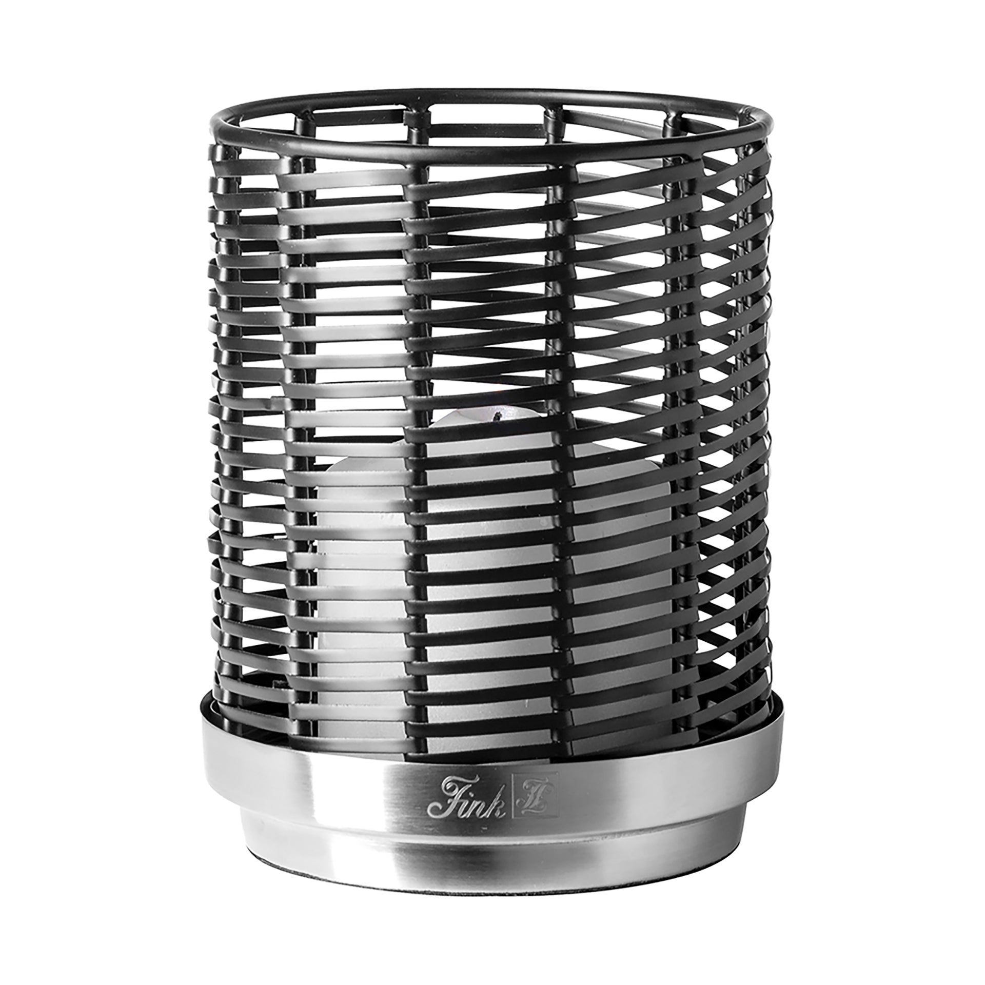 FLAVIO Windlicht ohne Glas silberfarben