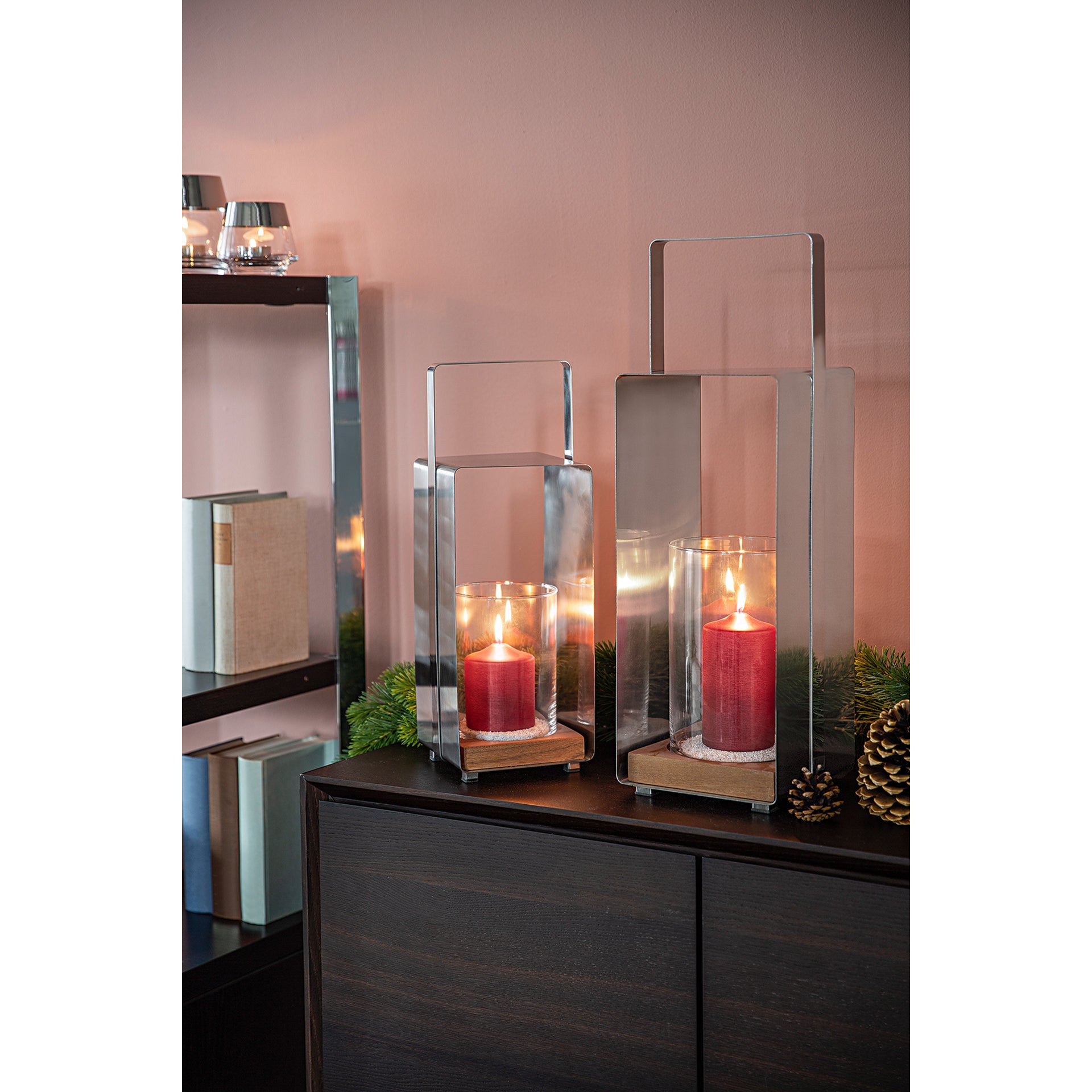 MAGNUS Laterne matt silber