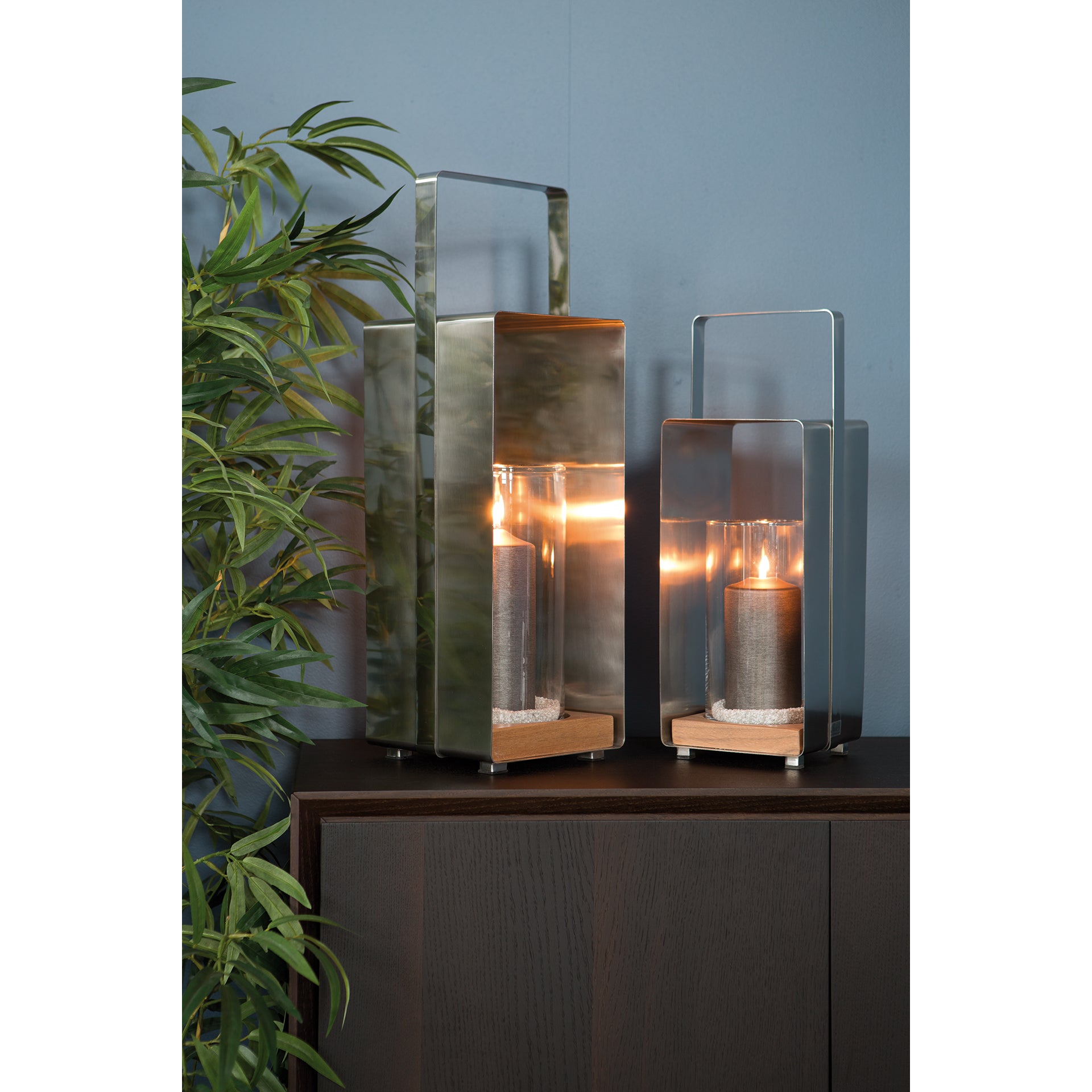 MAGNUS Laterne matt silber