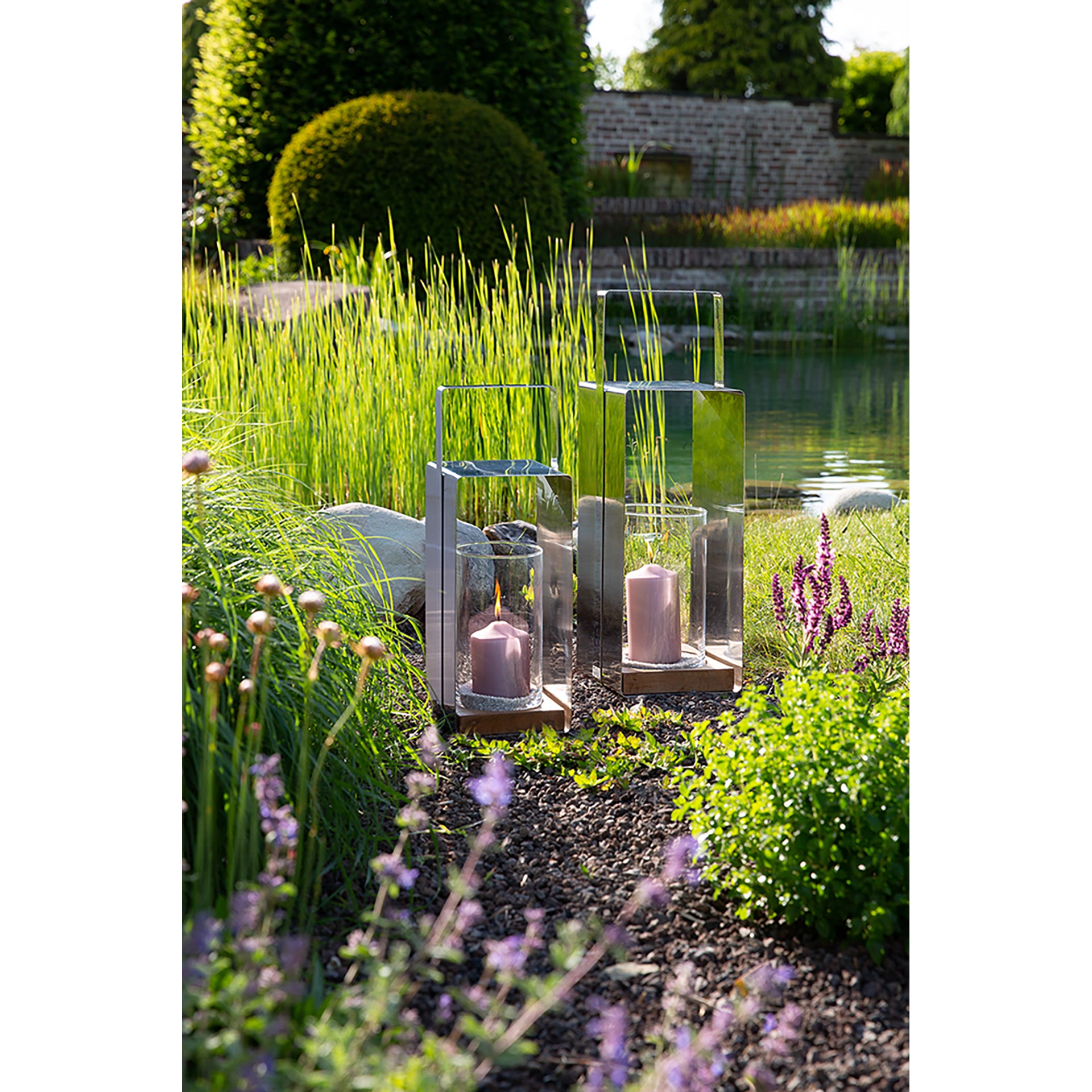 MAGNUS Laterne matt silber