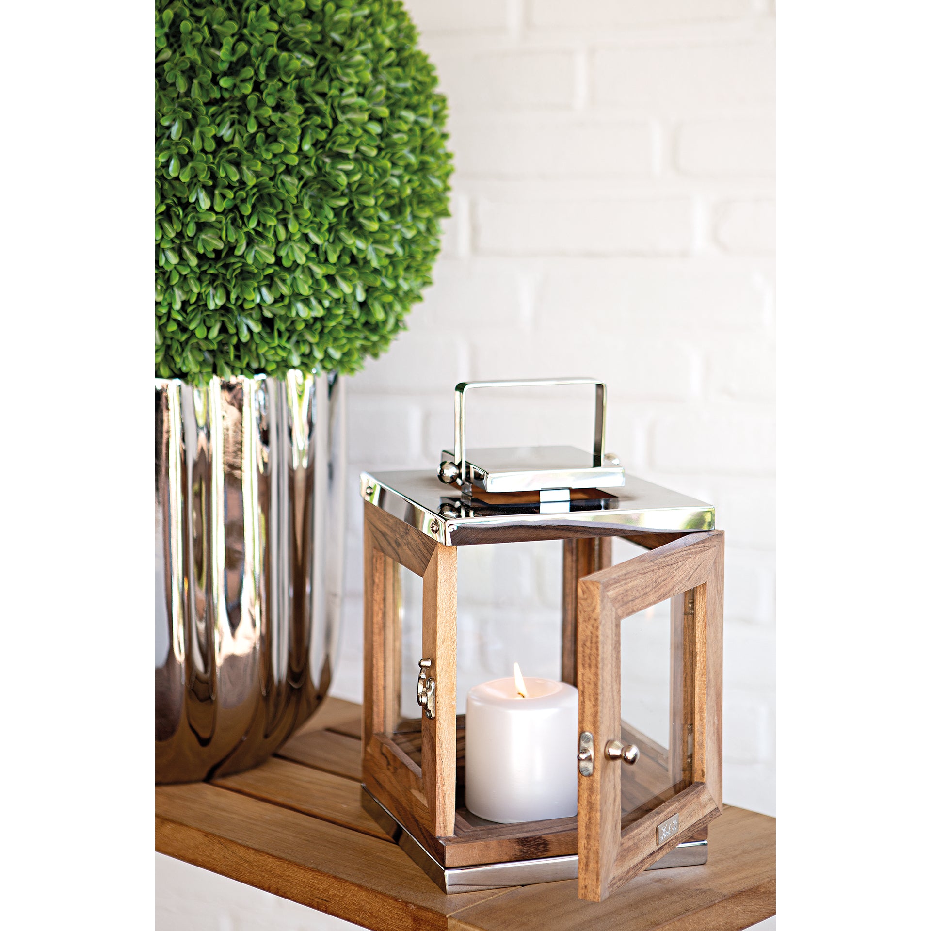 TOLEDO Laterne silber