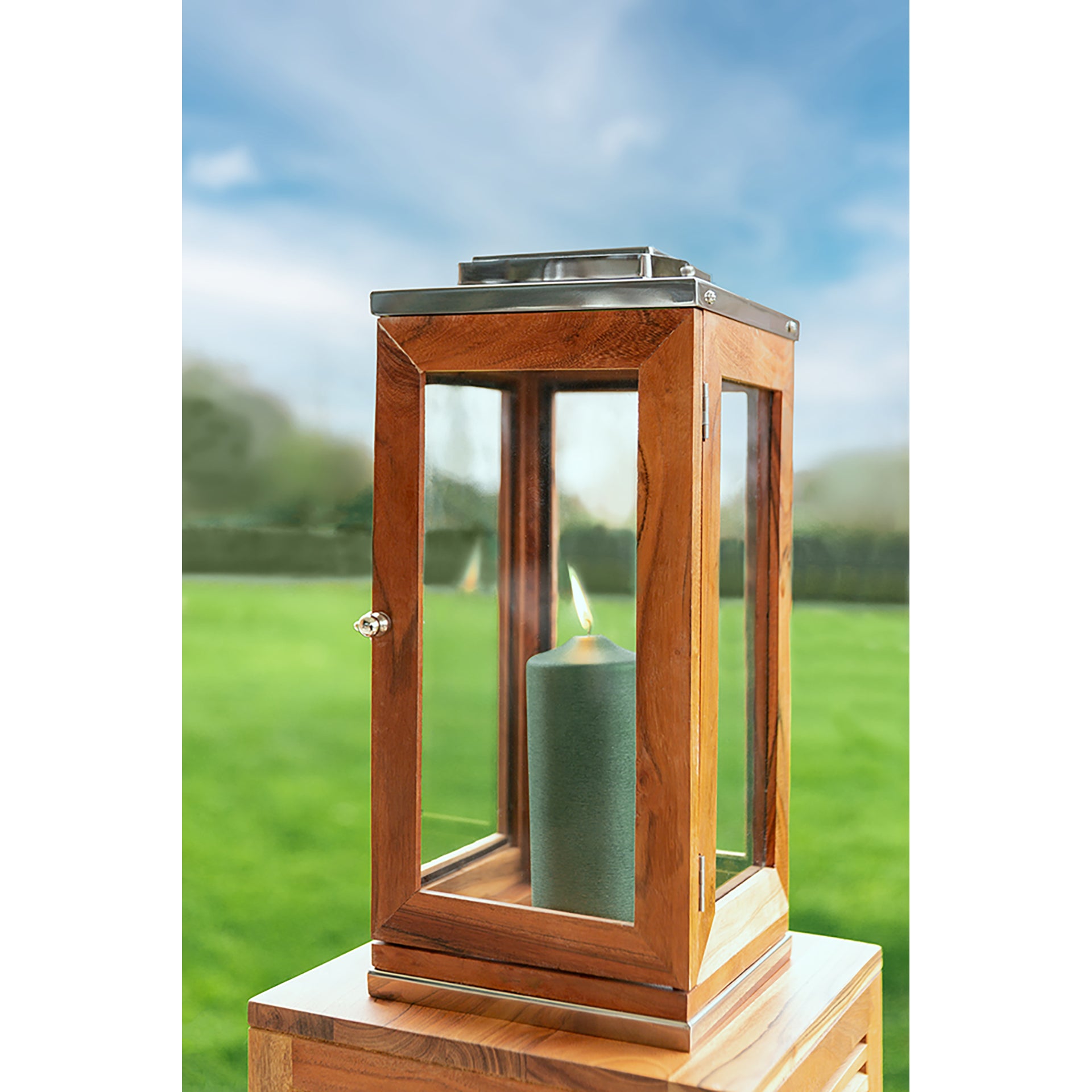 TOLEDO Laterne silberfarben