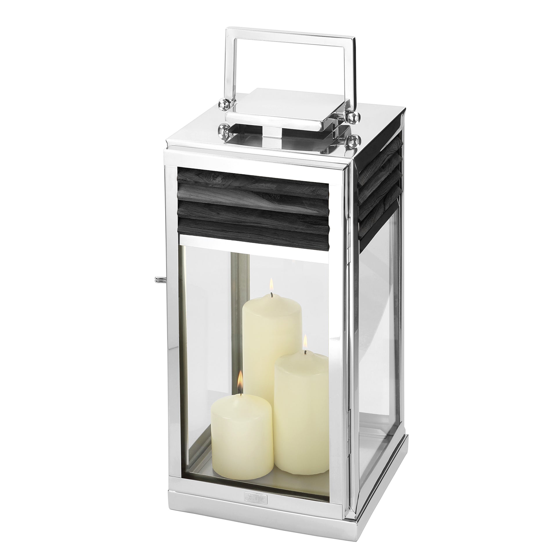 GENUA Laterne silberfarben