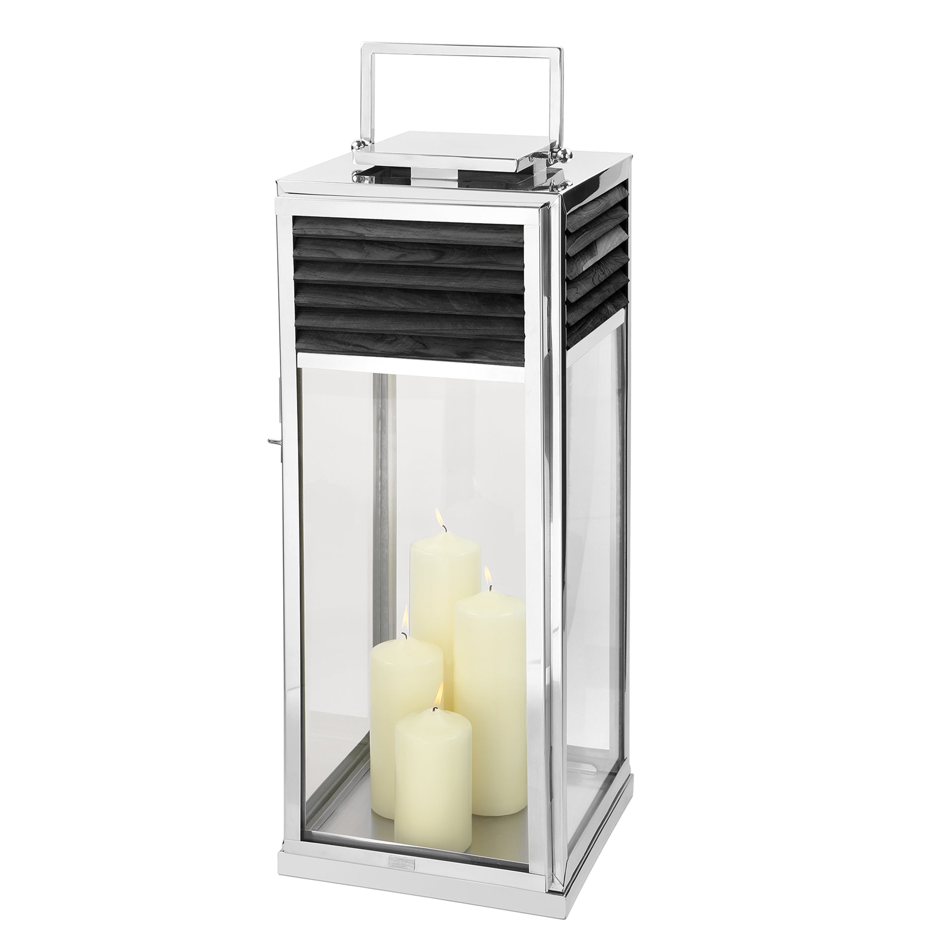 GENUA Laterne silberfarben