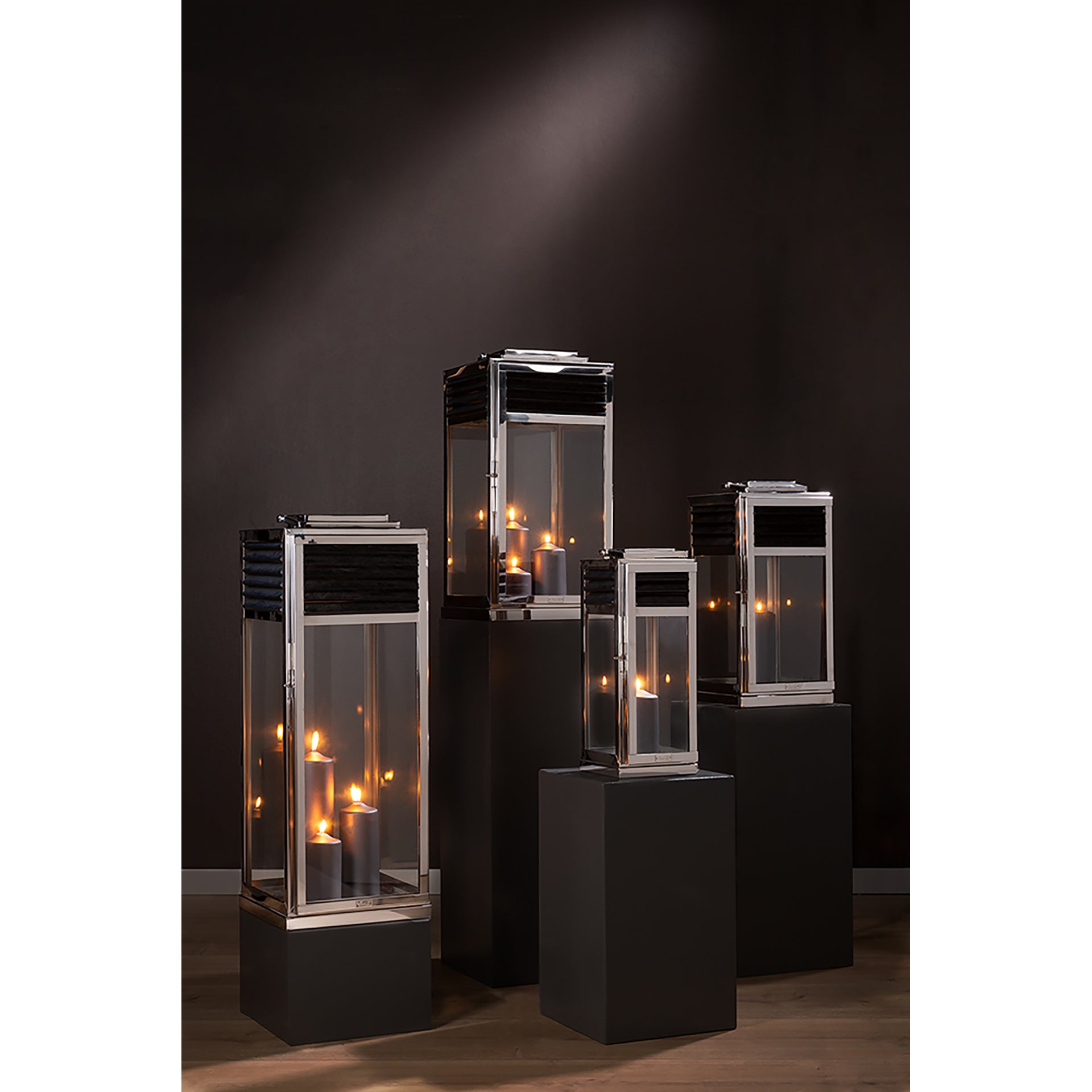 GENUA Laterne silberfarben