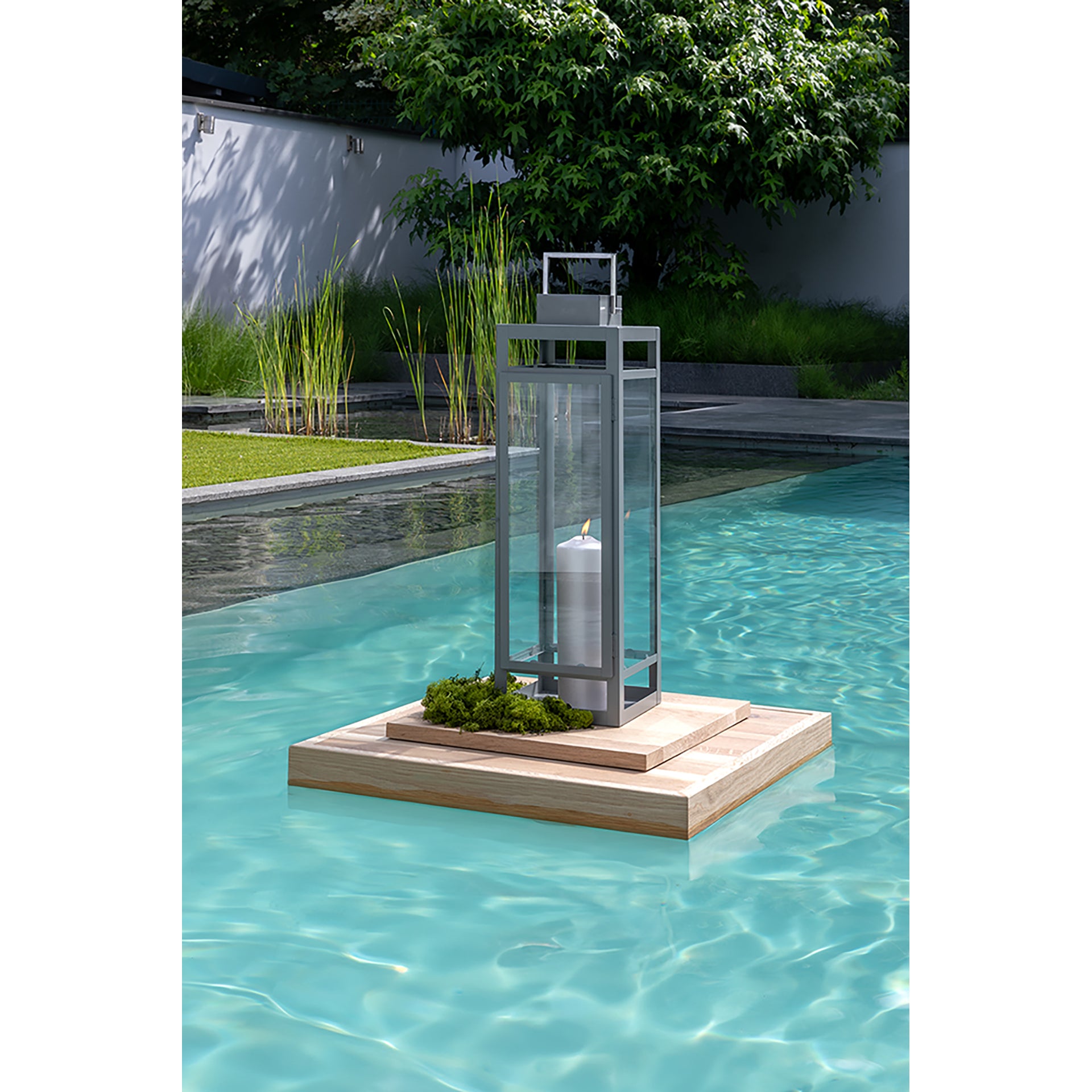 KENIA Laterne hellgrau