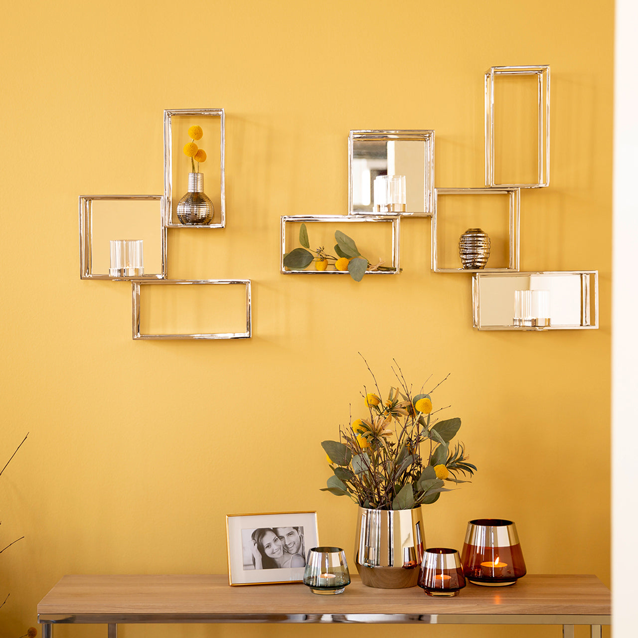 TRAVITA Wanddekoration silberfarben