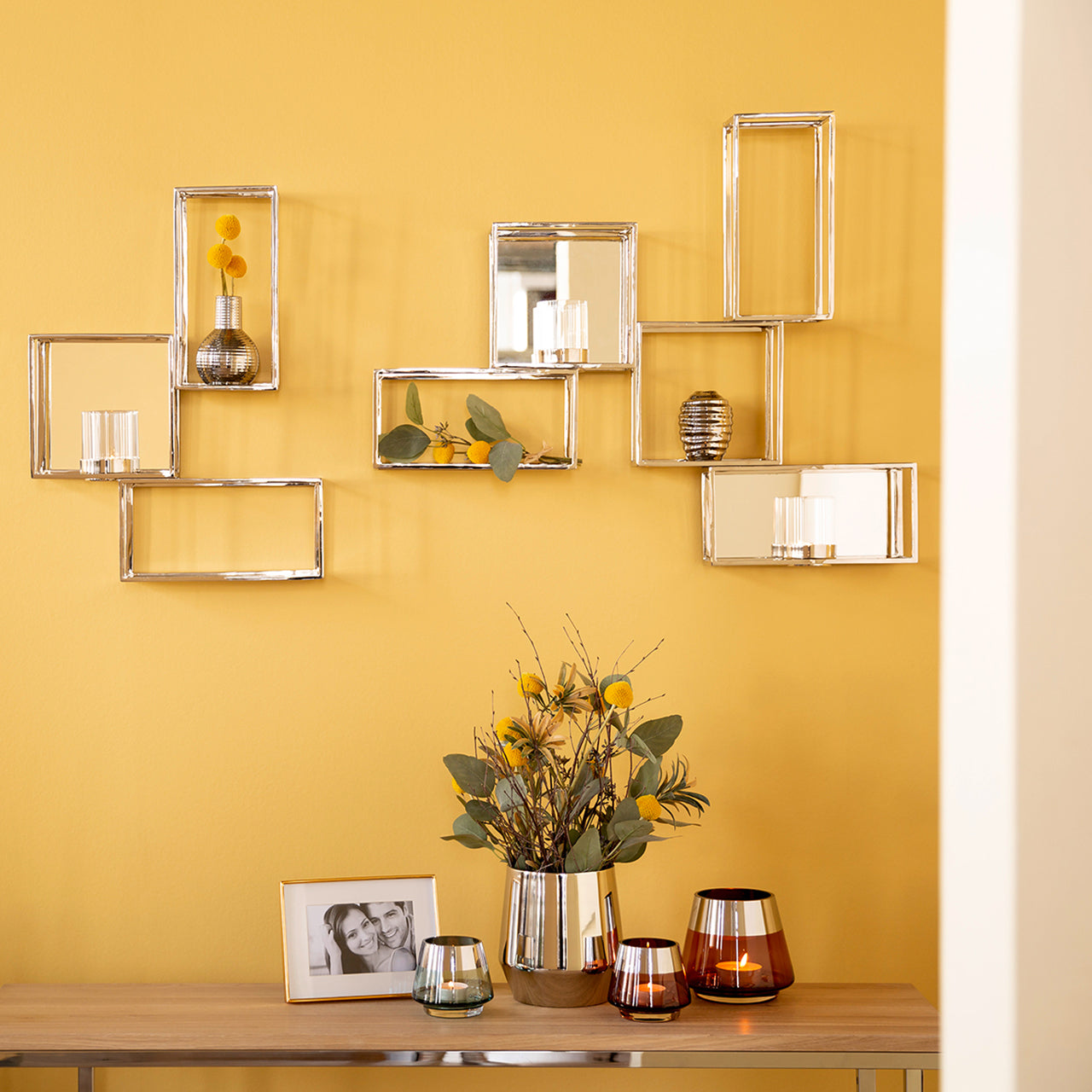 TRAVITA Wanddekoration silberfarben