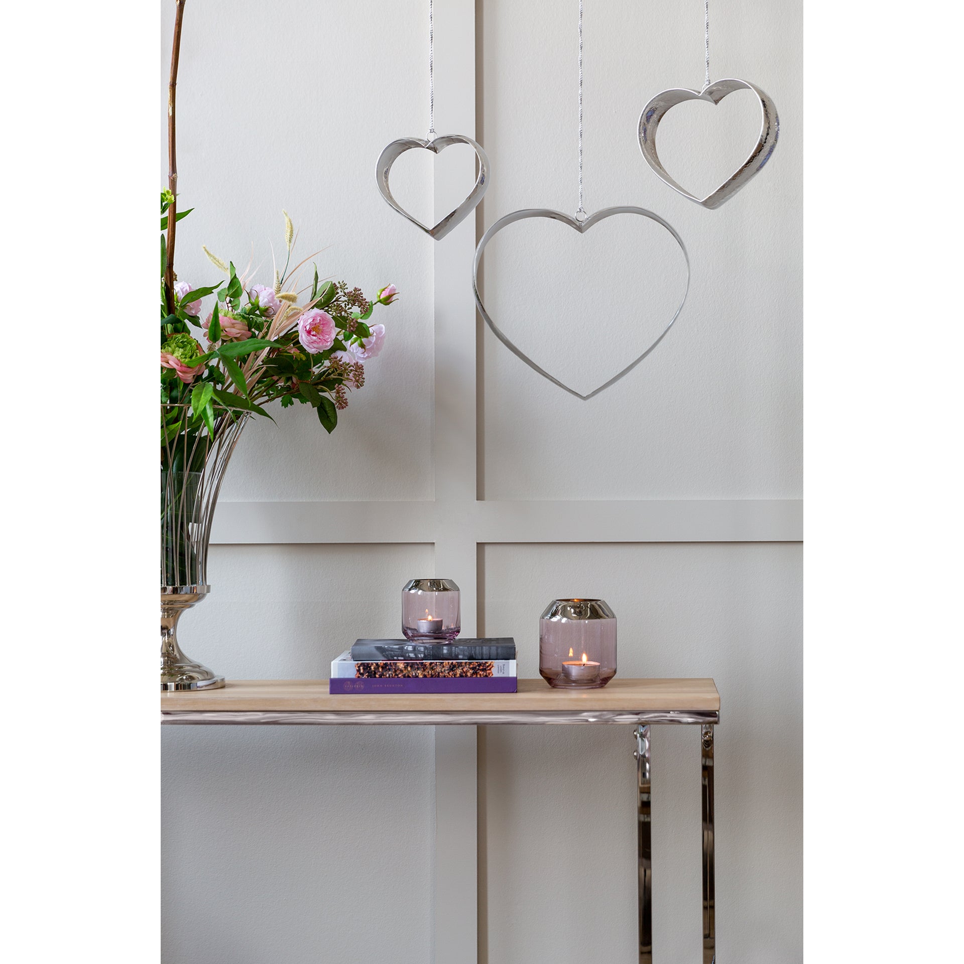 ANYA Deko Herz silberfarben