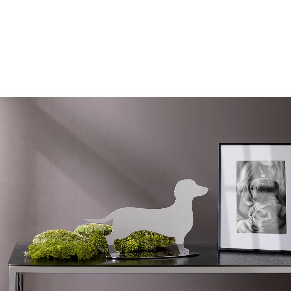 OSCAR Deko Hund silberfarben