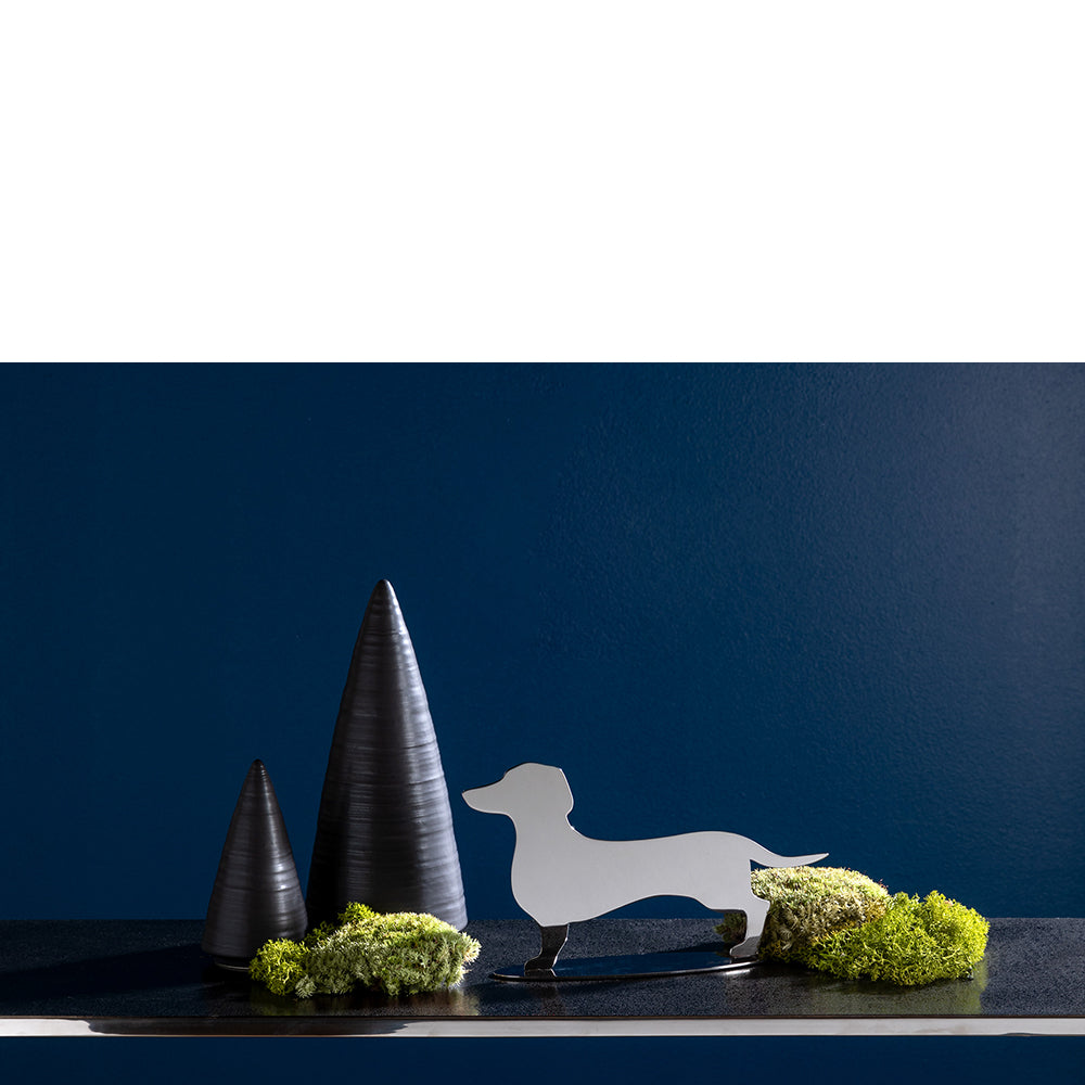 OSCAR Deko Hund silberfarben