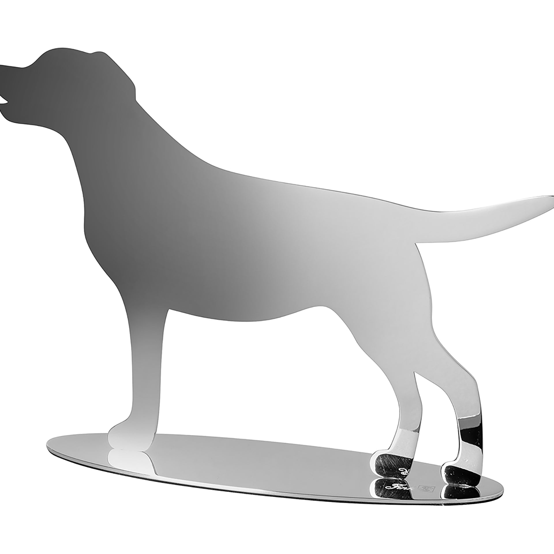 LABBI Deko Hund silberfarben