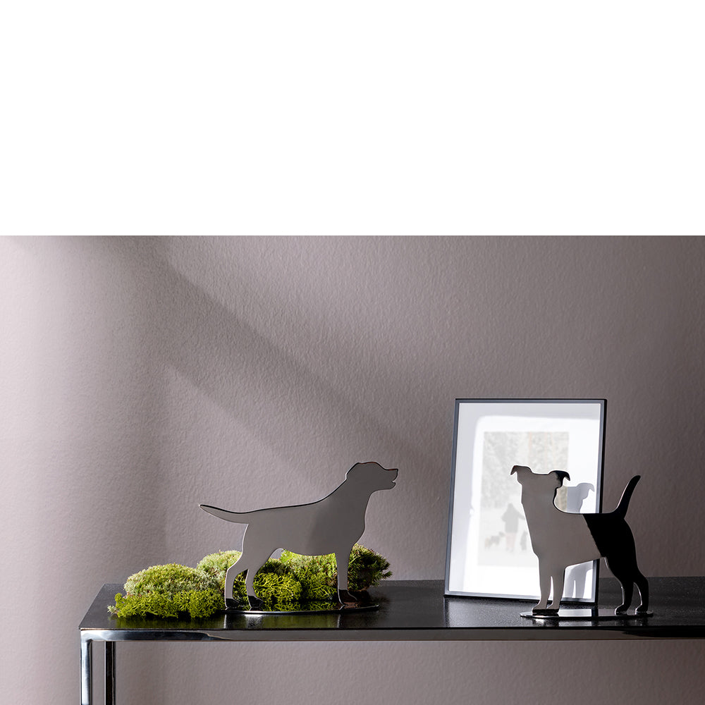 LABBI Deko Hund silberfarben