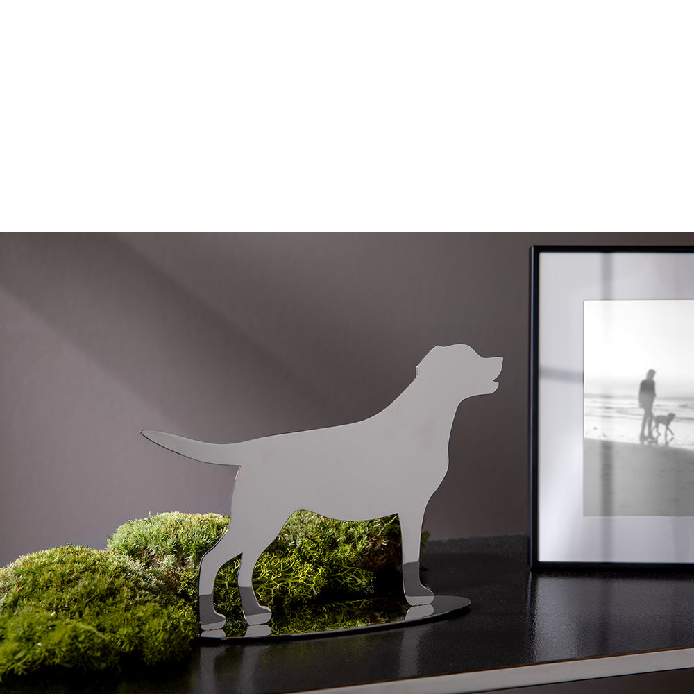 LABBI Deko Hund silberfarben