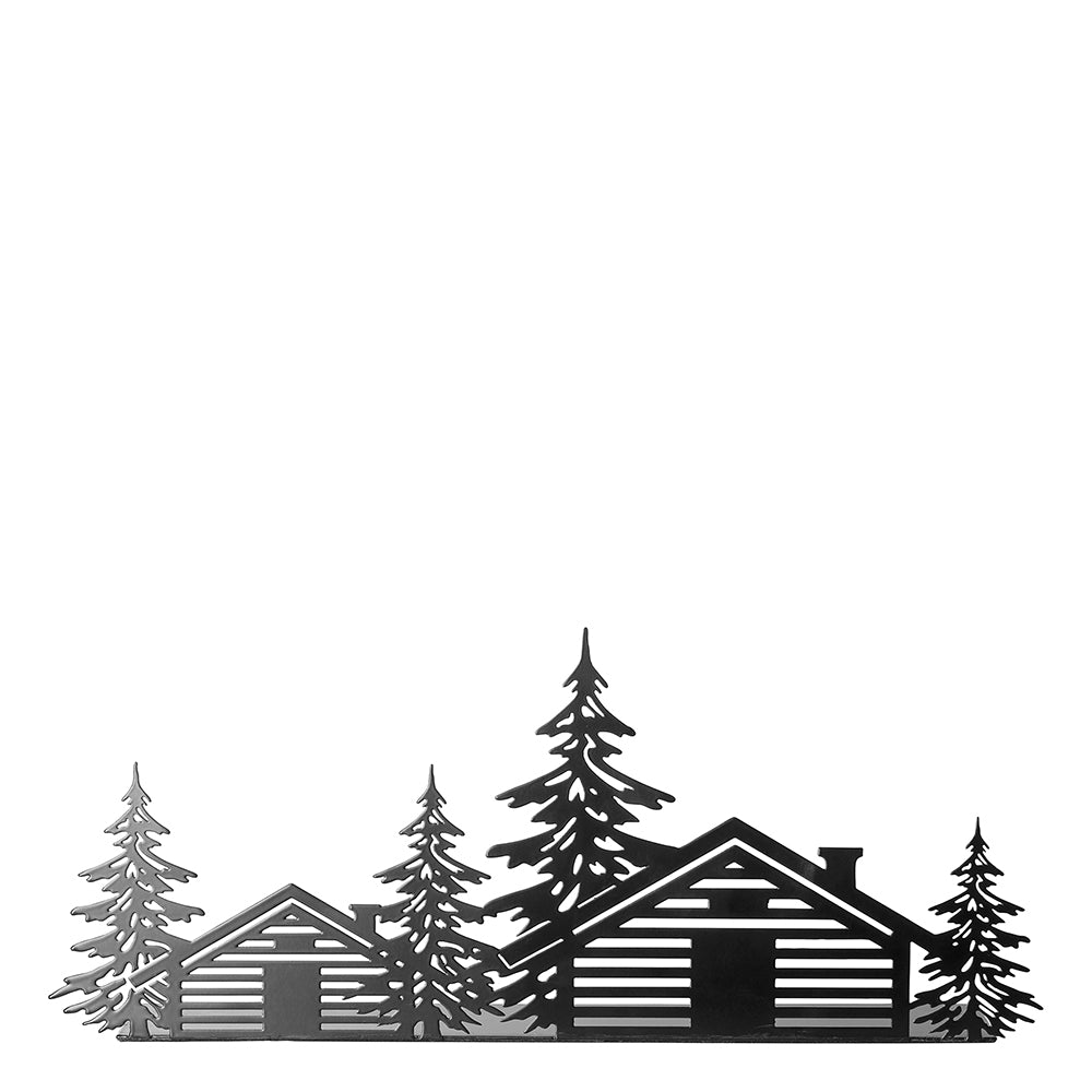 CHALET Deko Haus schwarz
