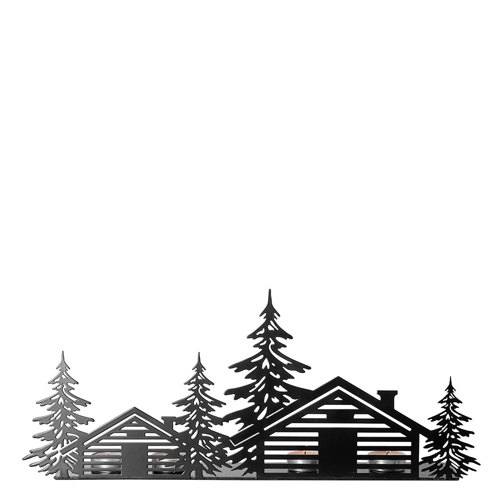 CHALET Deko Haus schwarz