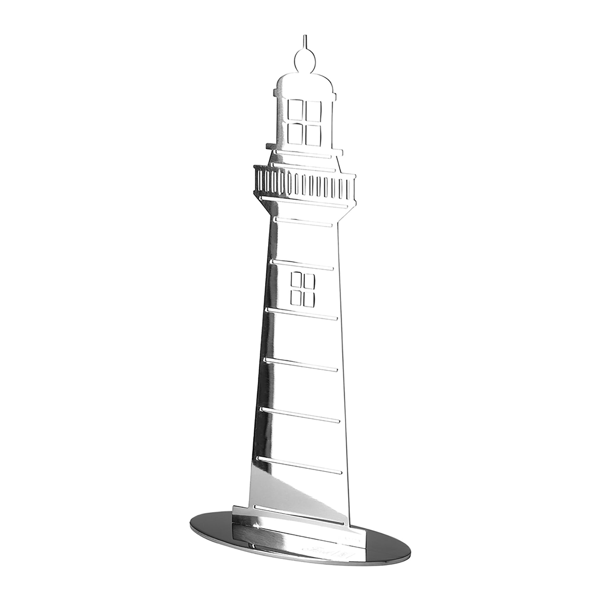 LIGHTHOUSE Deko-Leuchtturm silberfarben