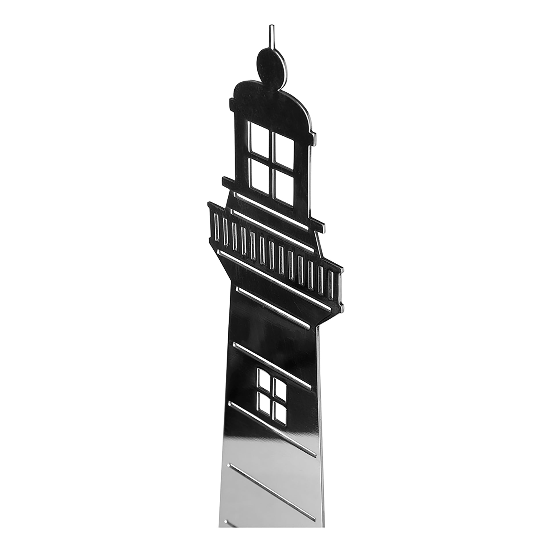 LIGHTHOUSE Deko-Leuchtturm silberfarben