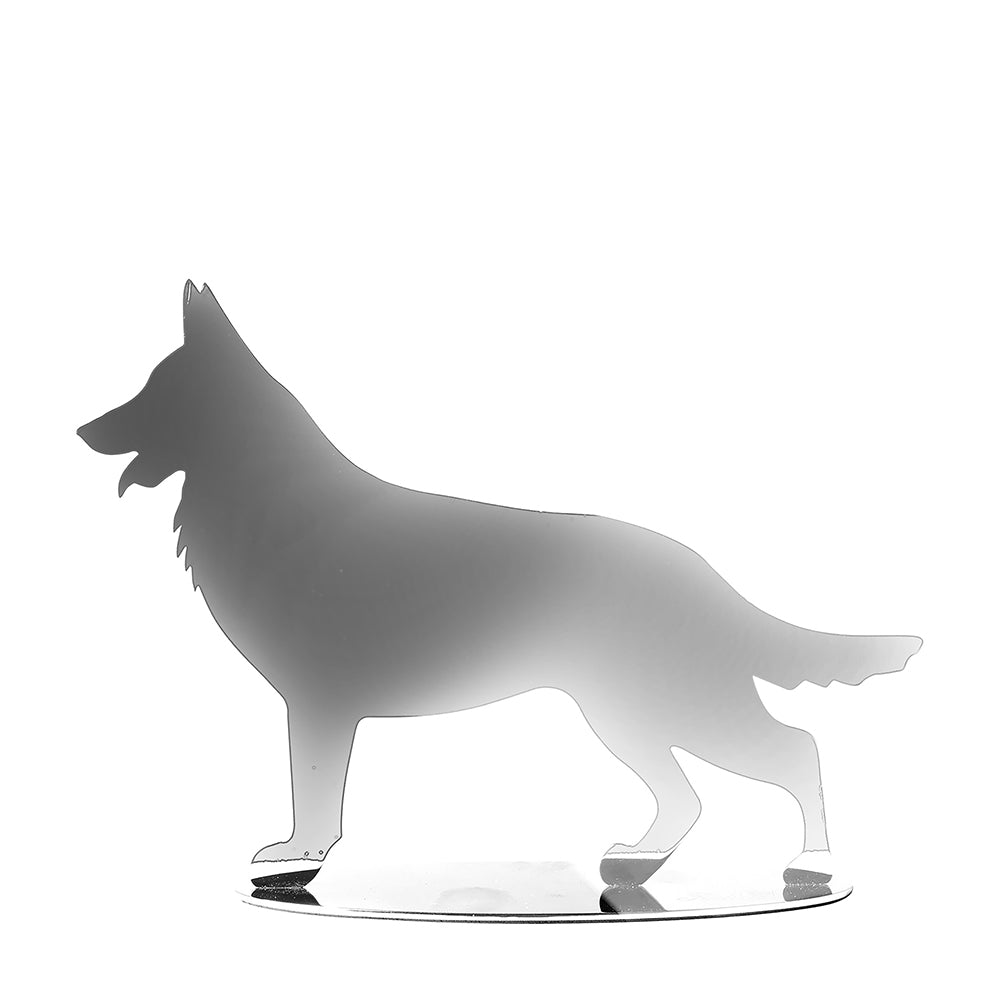 FALCO Deko Hund silberfarben