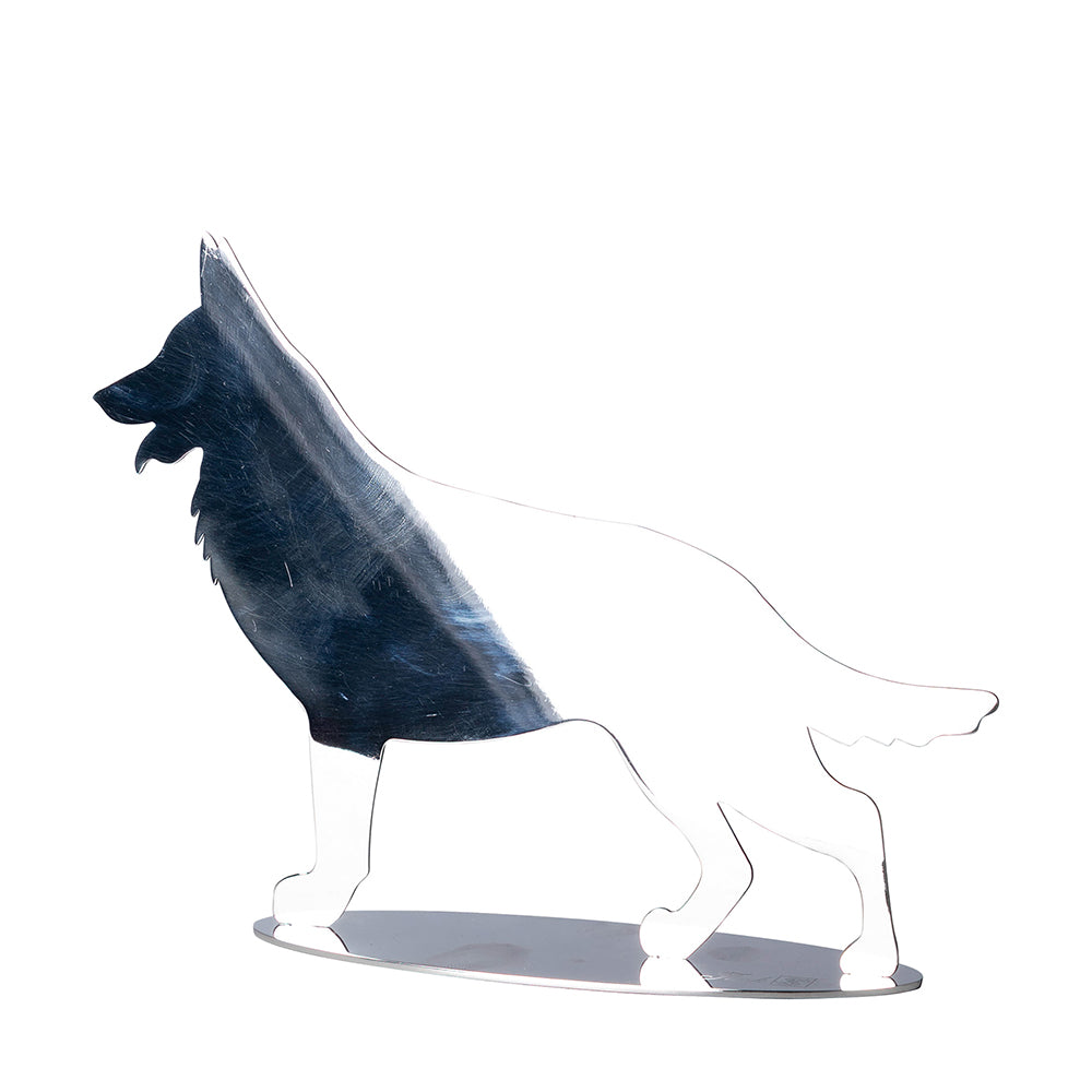 FALCO Deko Hund silberfarben