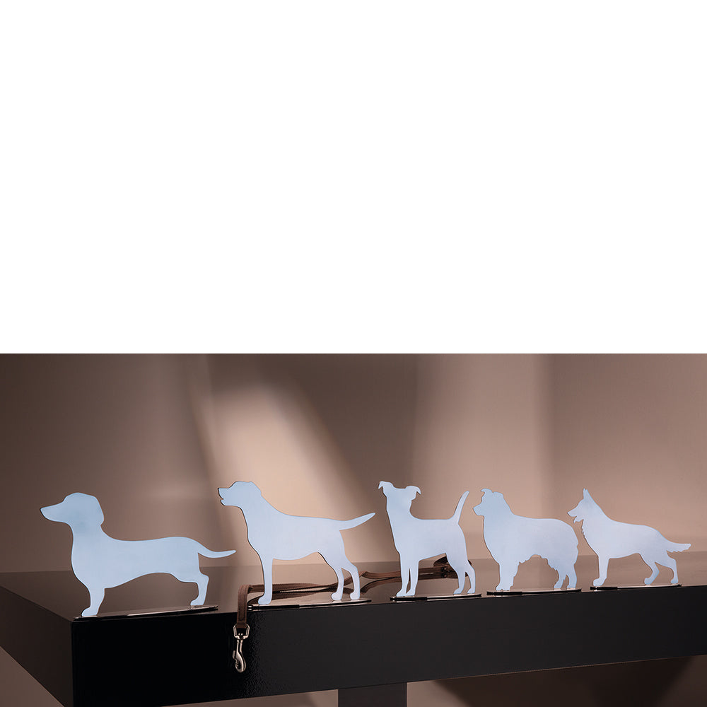 FALCO Deko Hund silberfarben