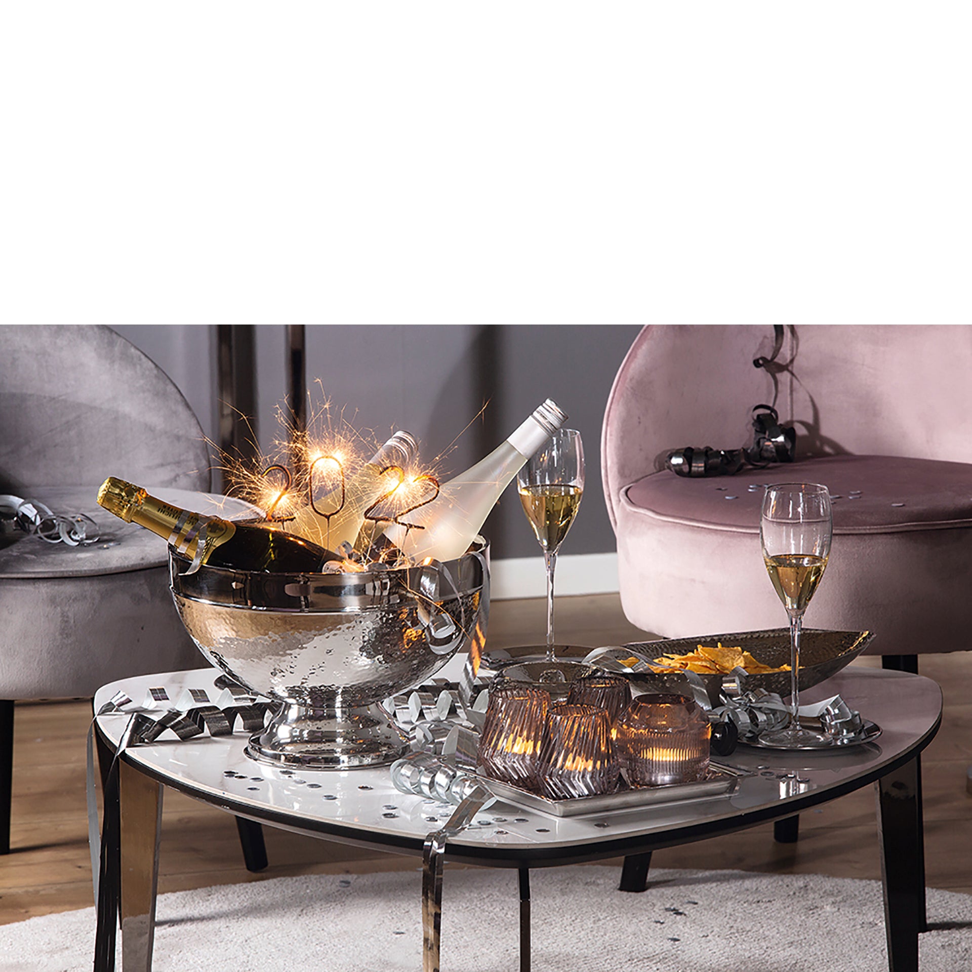 NASSAU Punchbowl silberfarben