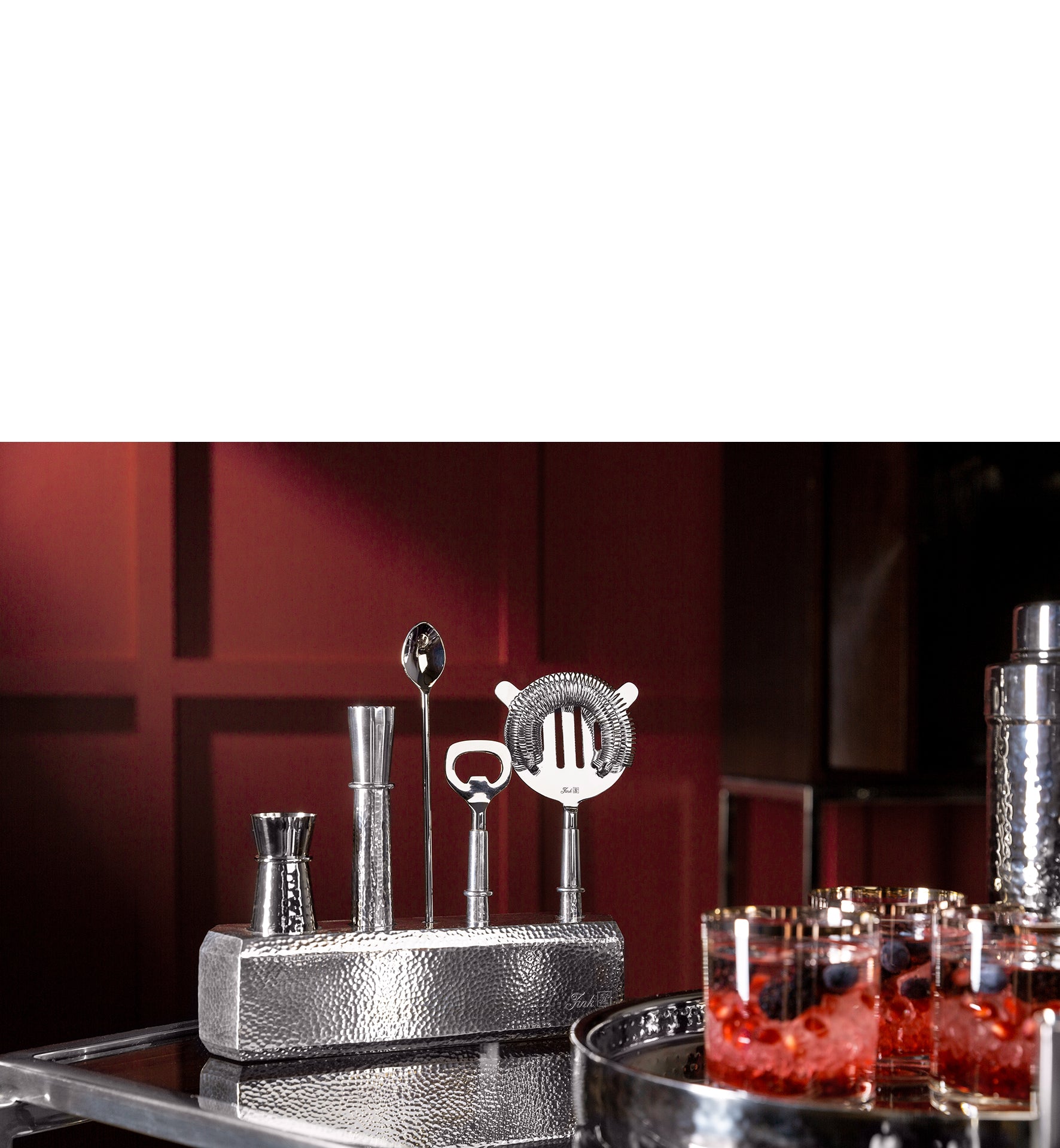 NASSAU Barzubehör silberfarben