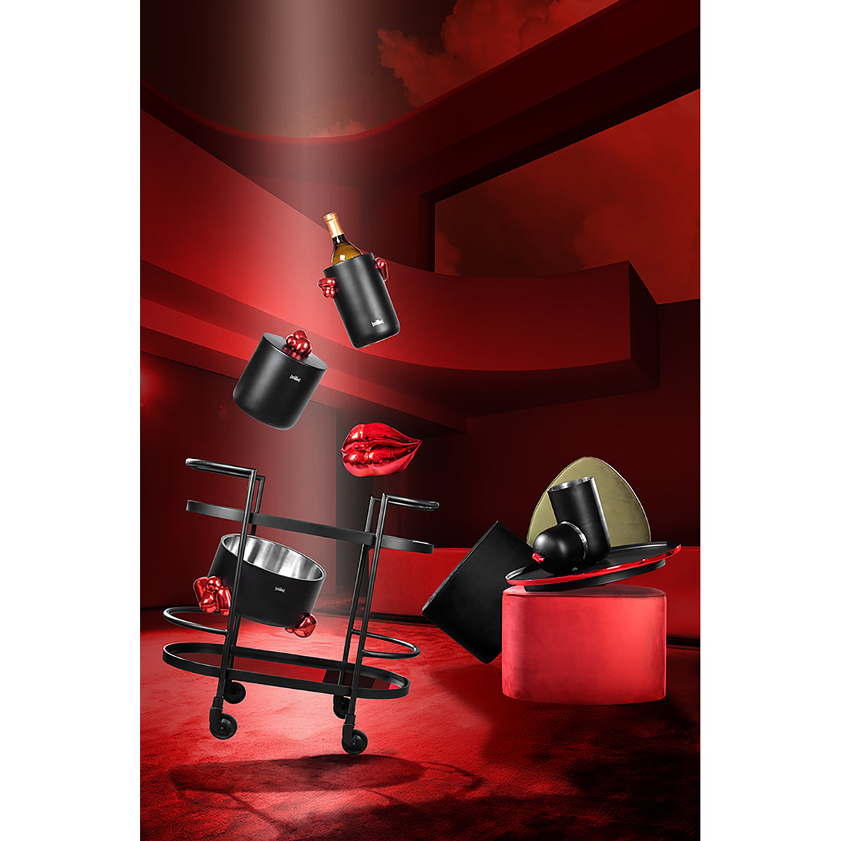 POP ART Cocktailshaker schwarz