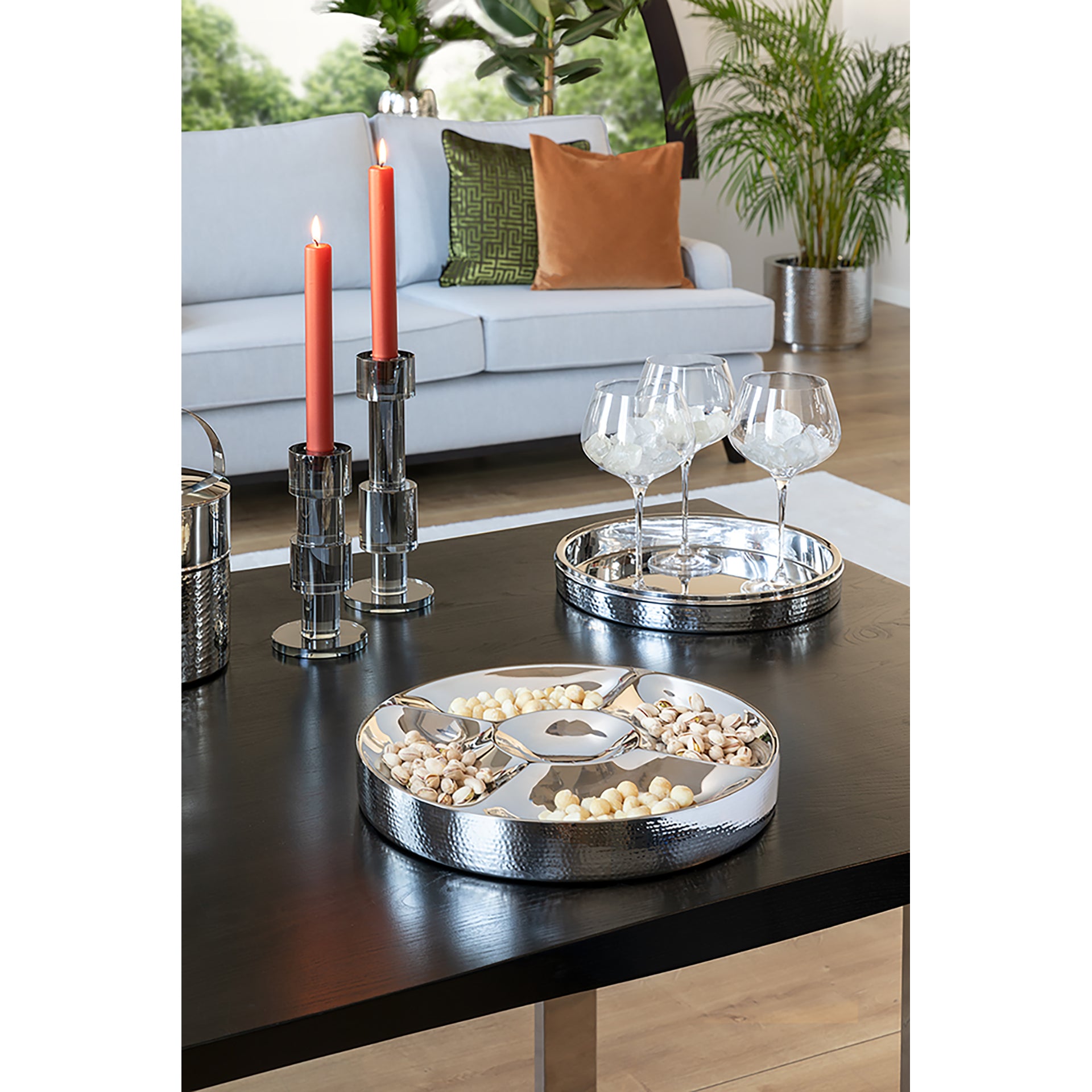 VOLCAN Platte silberfarben