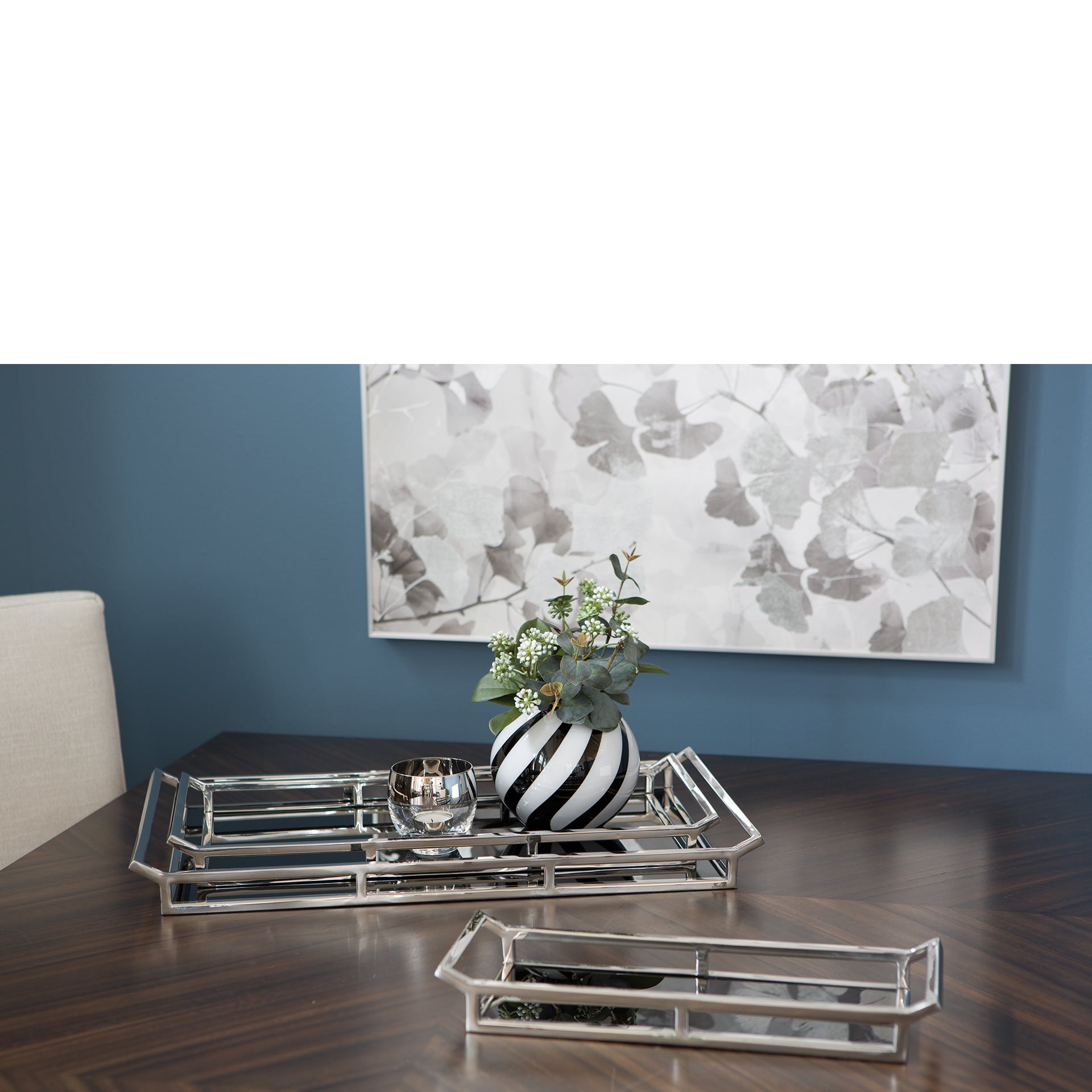 PIANO Tablett silber