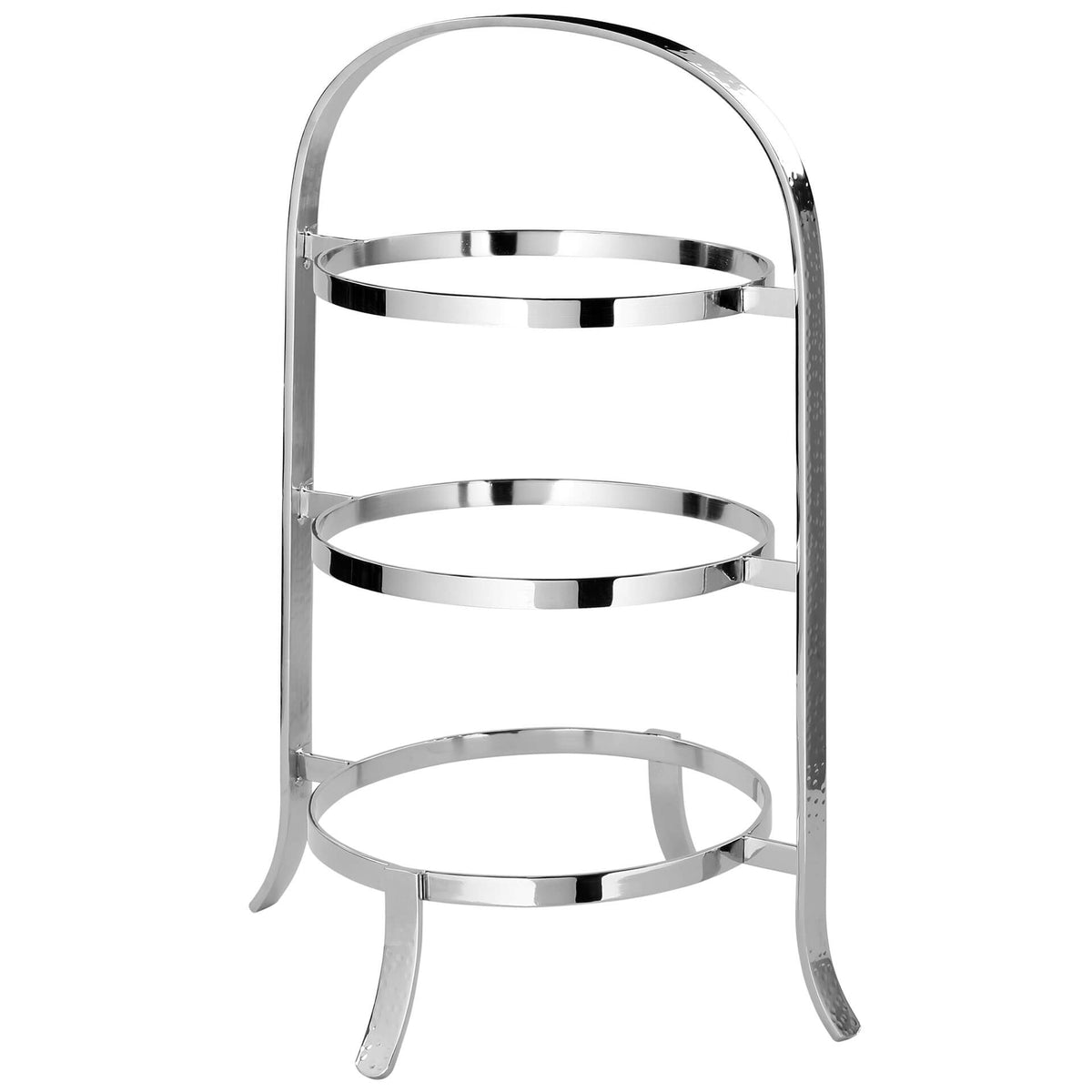 PLATE 3er Etagere für Teller silberfarben