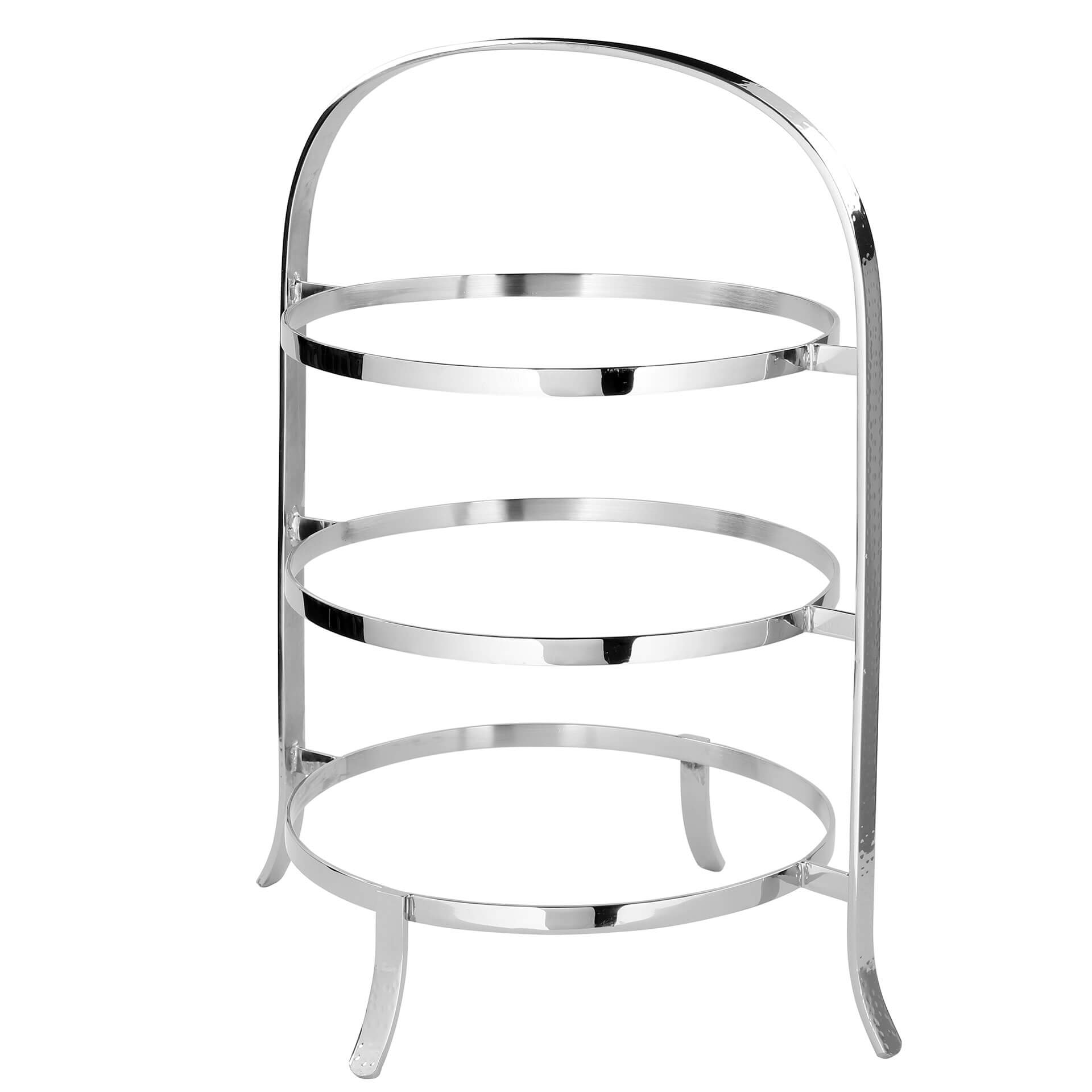 PLATE 3er Etagere für Teller silberfarben