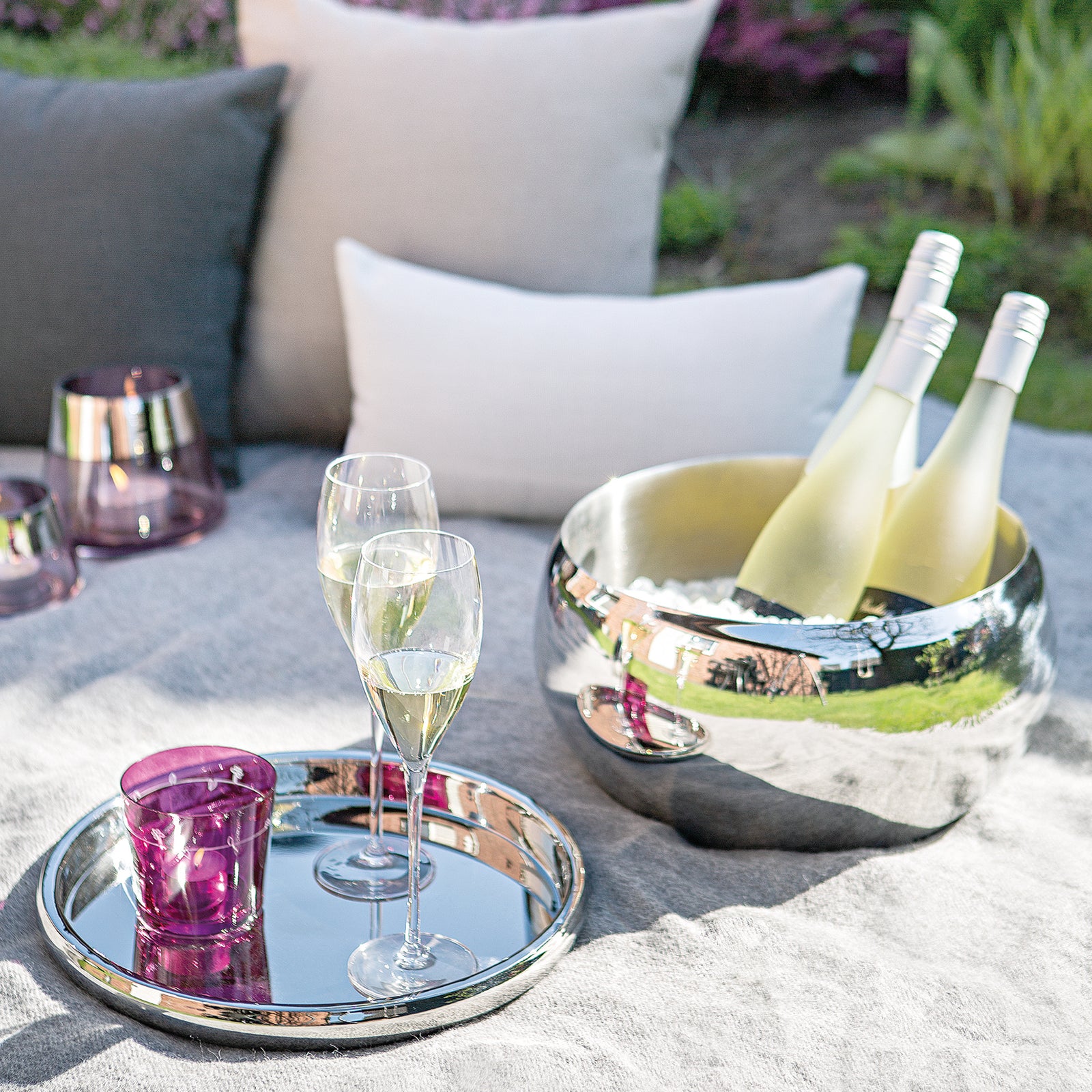 APOLLO Sektkühler silberfarben