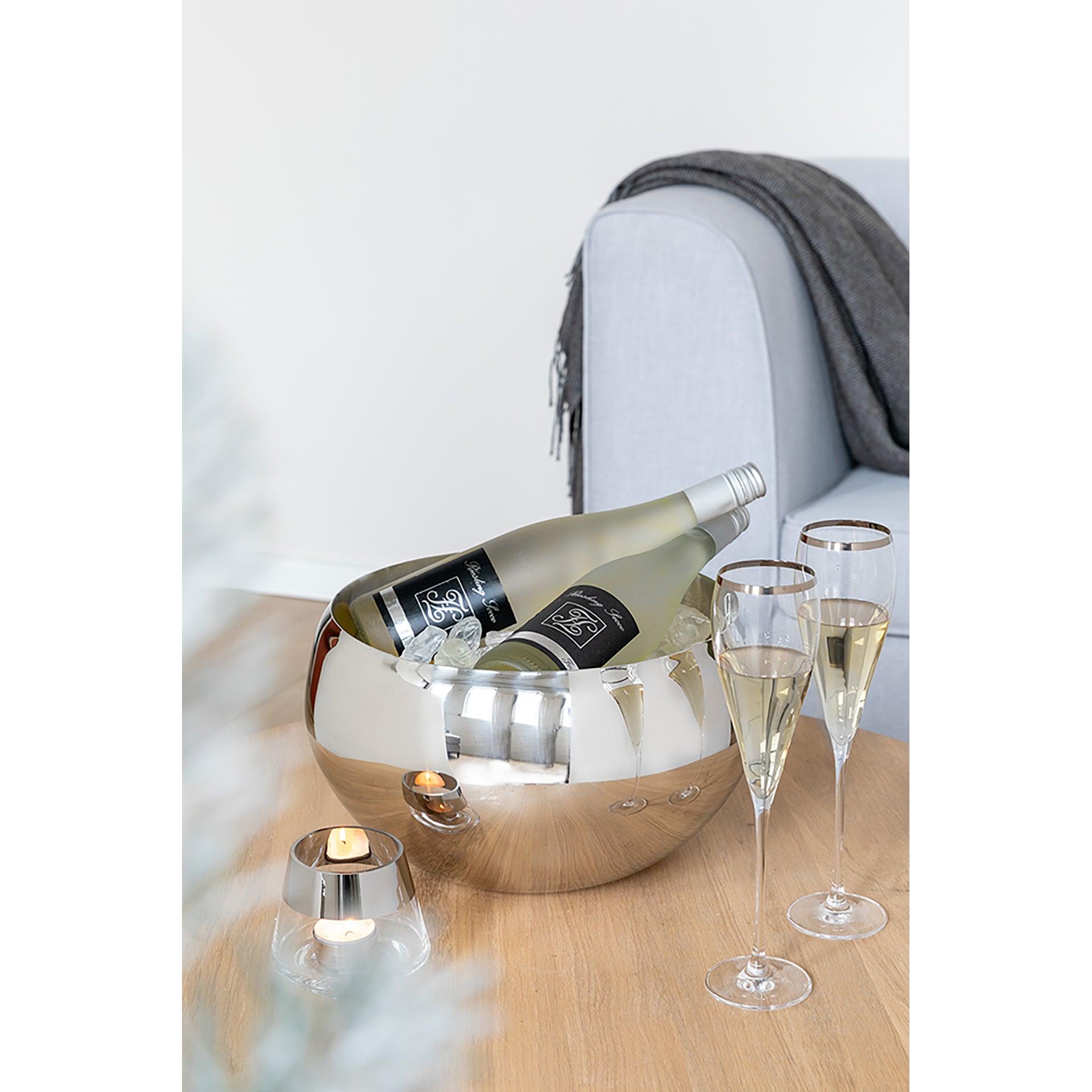 APOLLO Sektkühler silberfarben