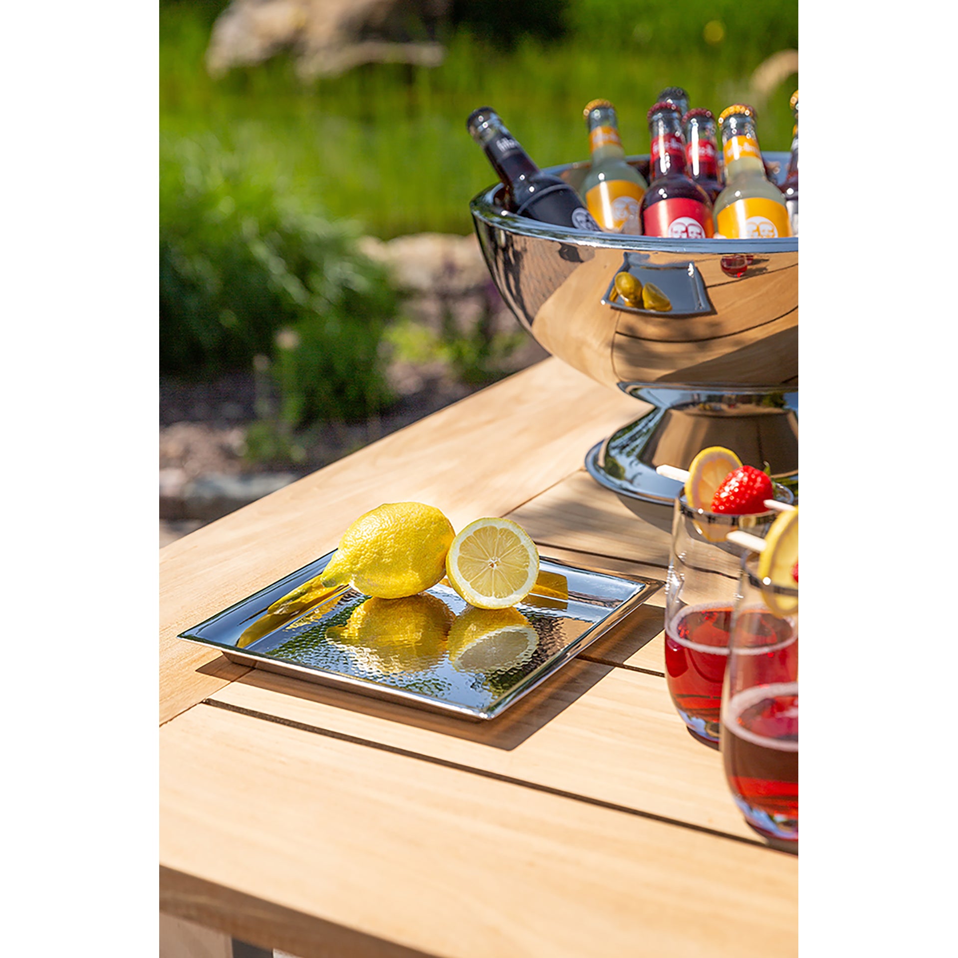 NAGANO Tablett silberfarben