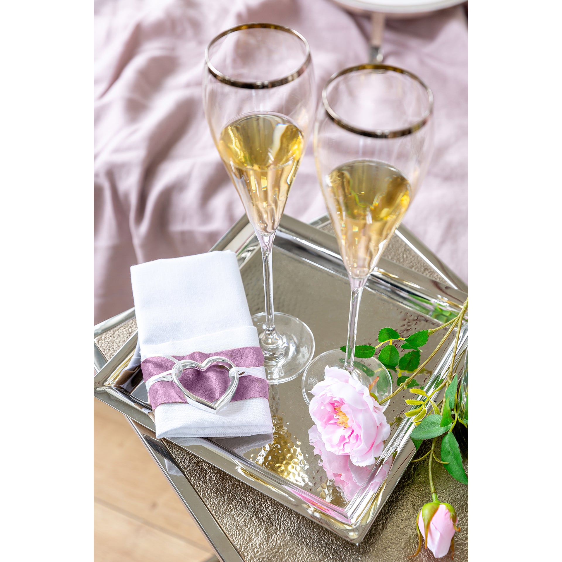 NAGANO Tablett silberfarben