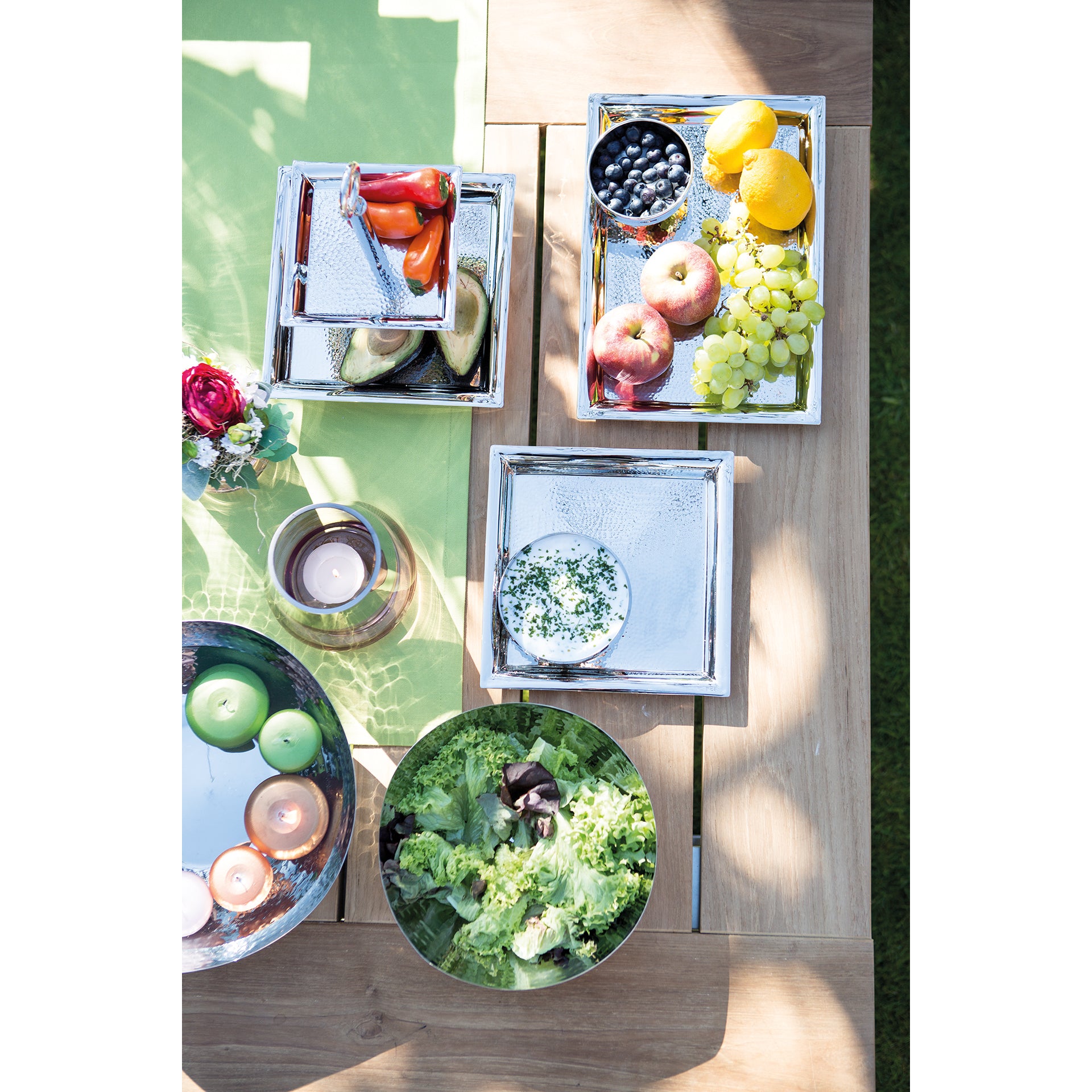 NAGANO Tablett silberfarben