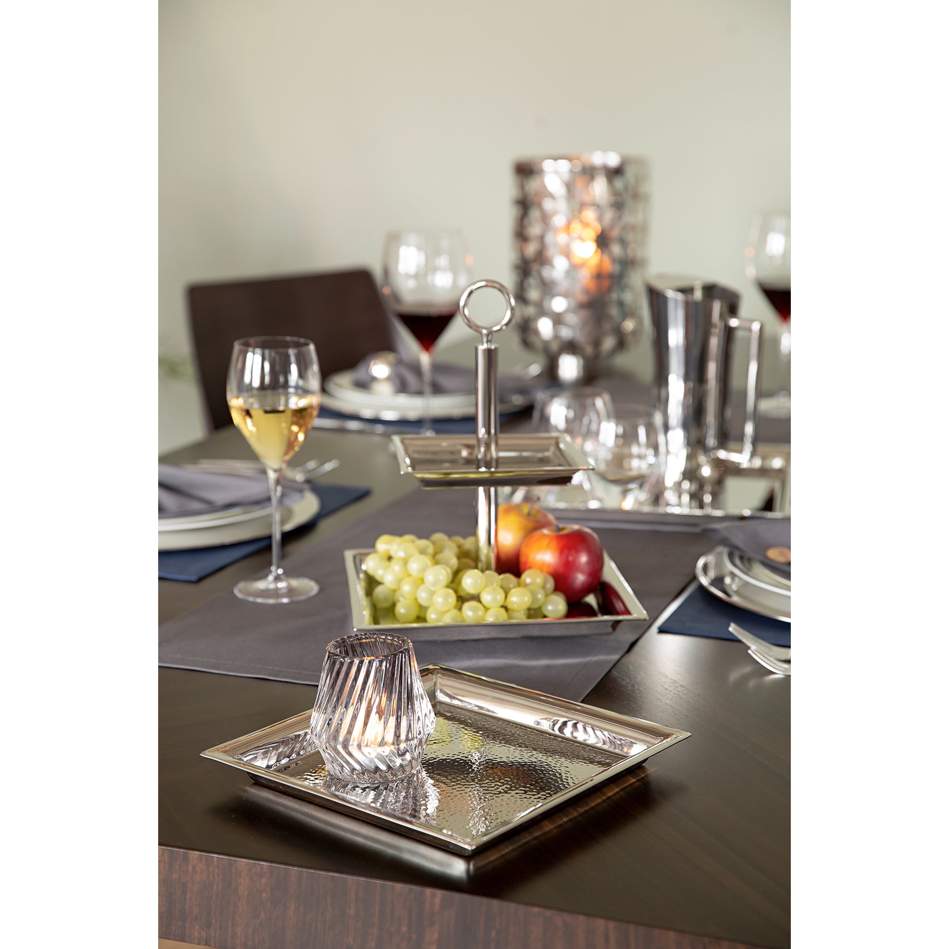 NAGANO Tablett silberfarben