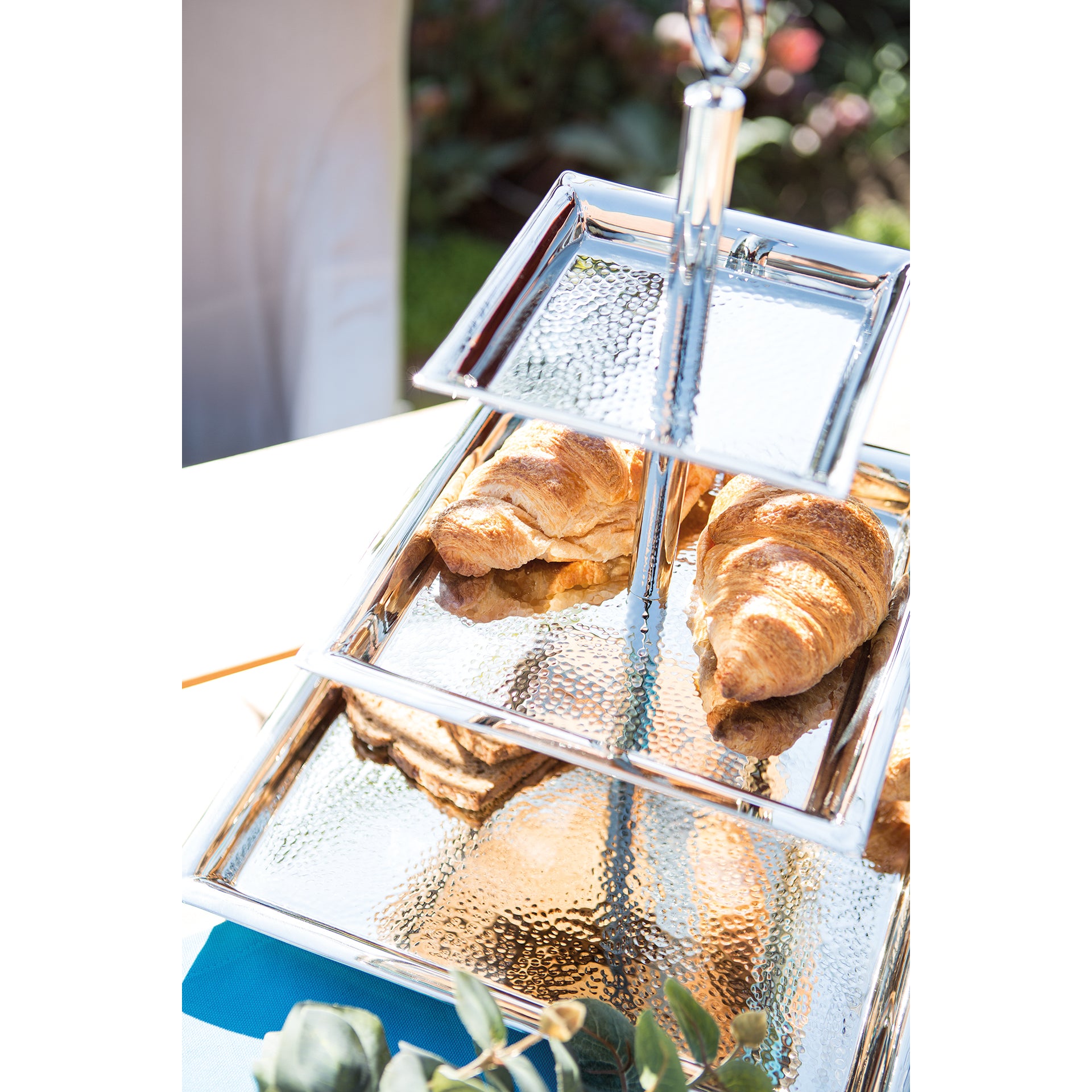 NAGANO 3er Etagere silberfarben