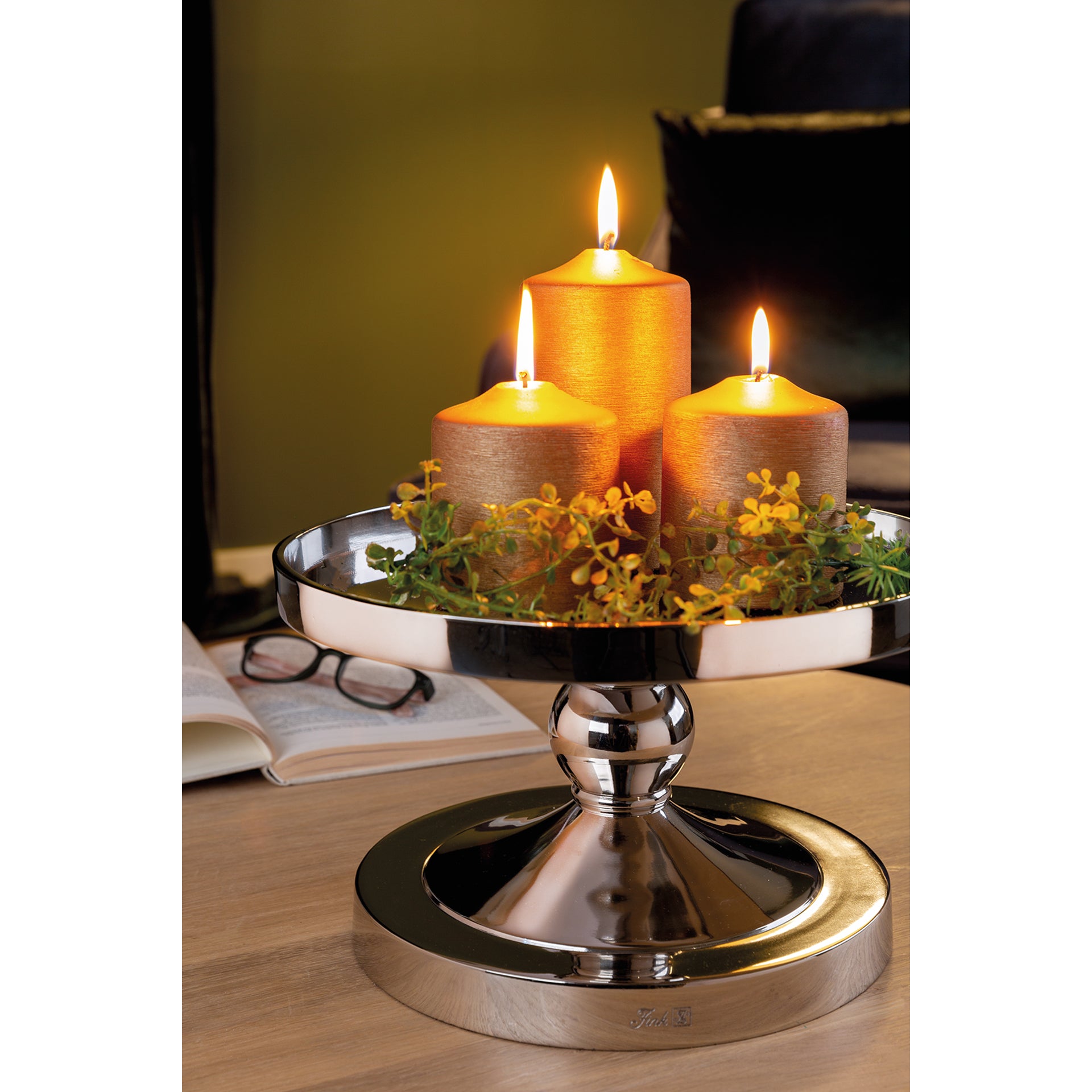 LAMONTE Dekoplatte silberfarben