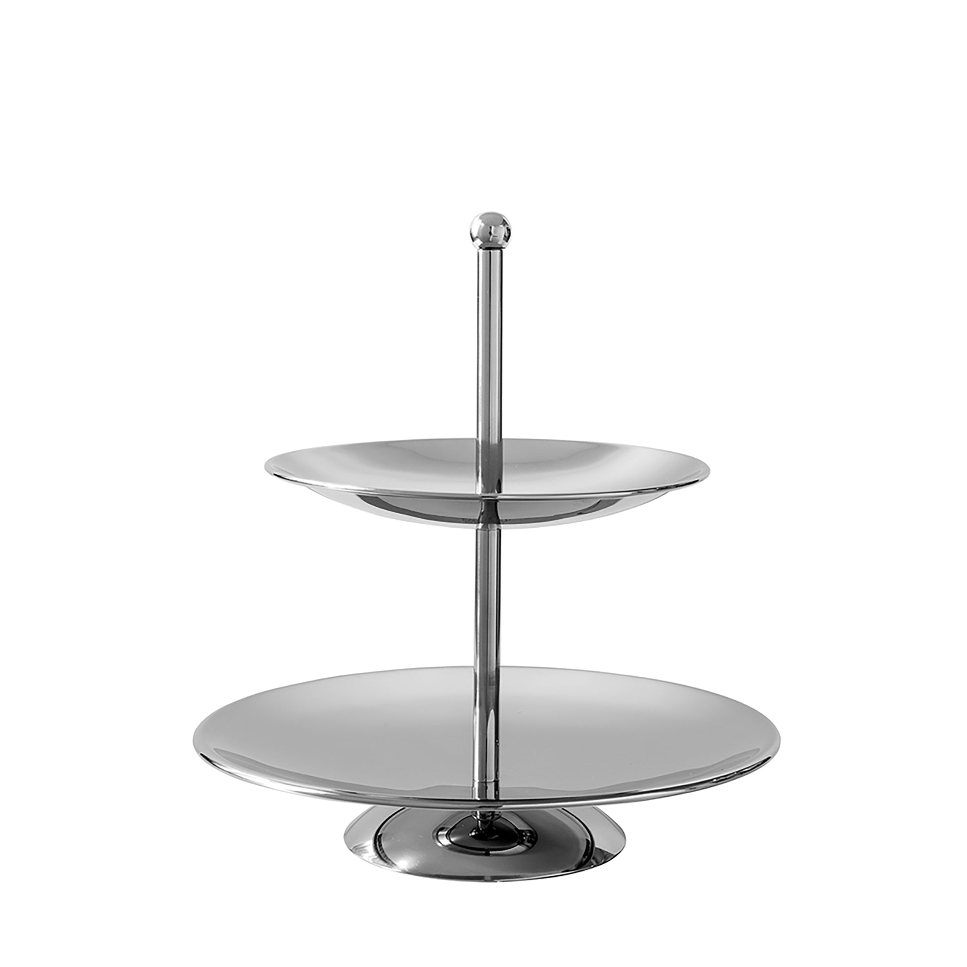 SAMUEL 2er Etagere silber
