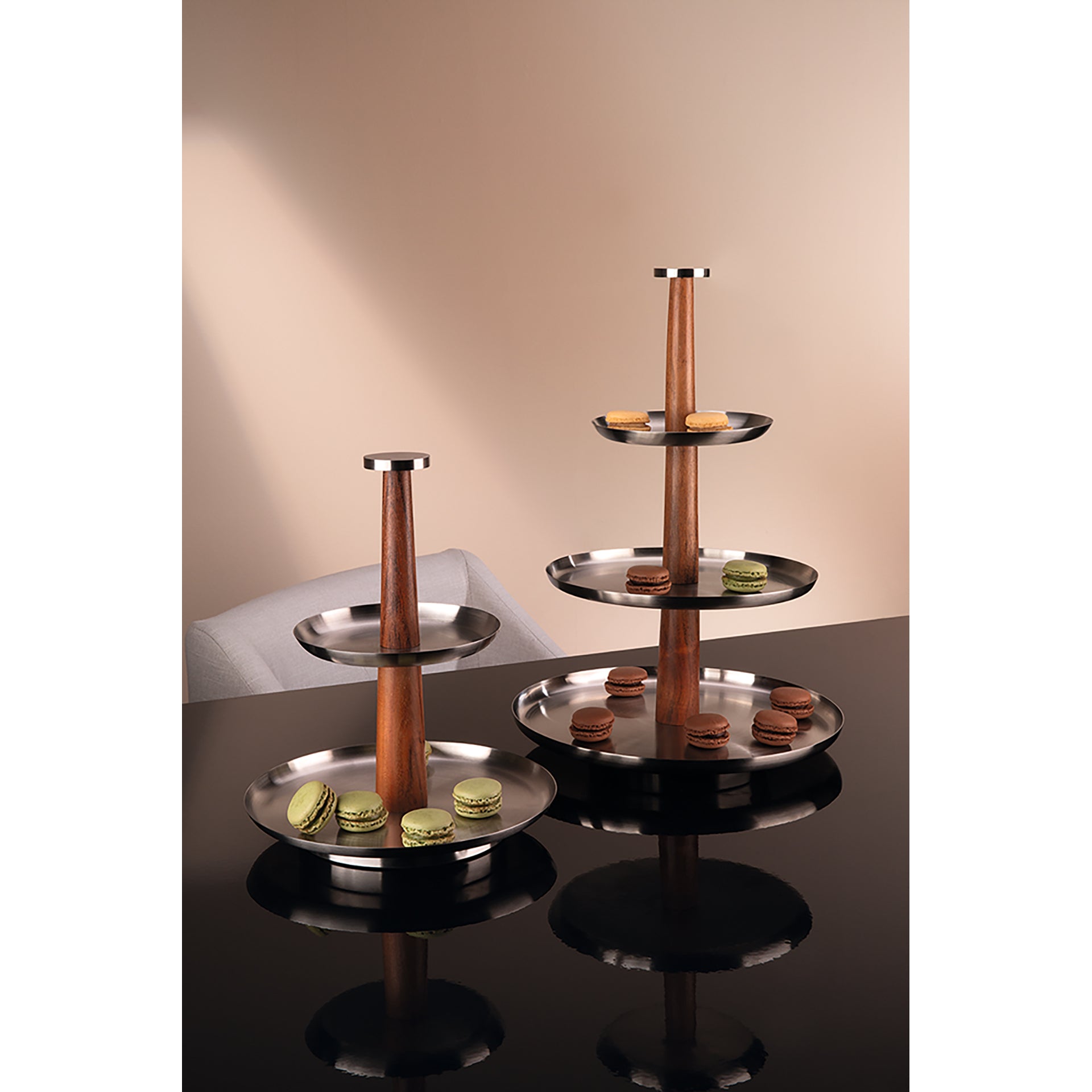 ROMA 3er Etagere silberfarben