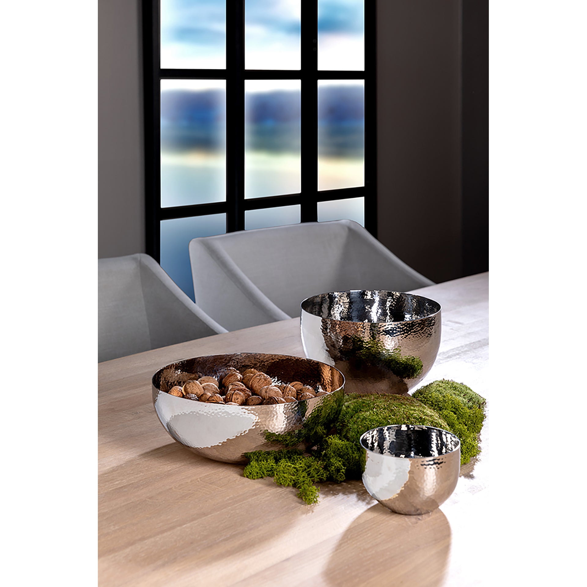 MIRTA Schale silberfarben