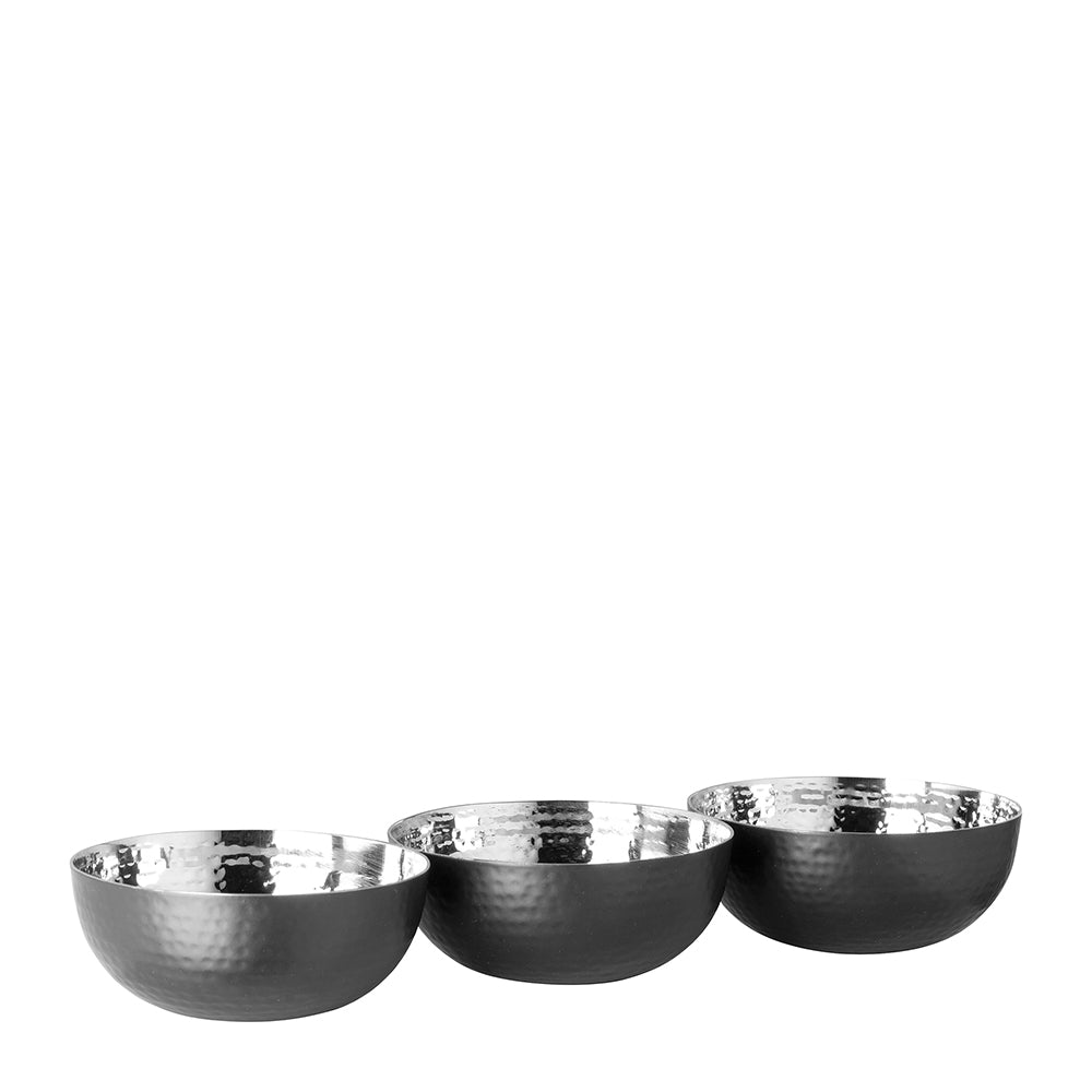PICCA 3er Schalen silberfarben