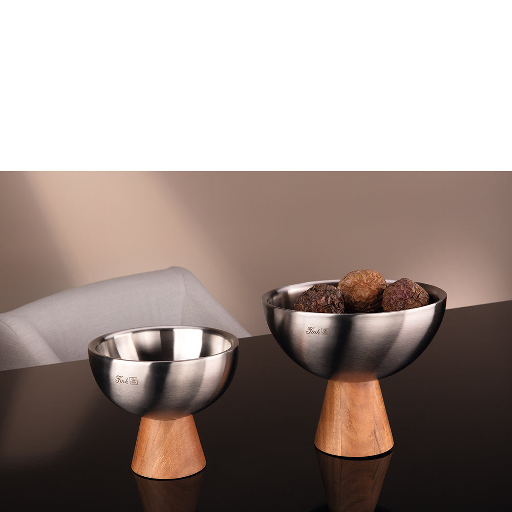 ROMA Schale auf Fuß silberfarben