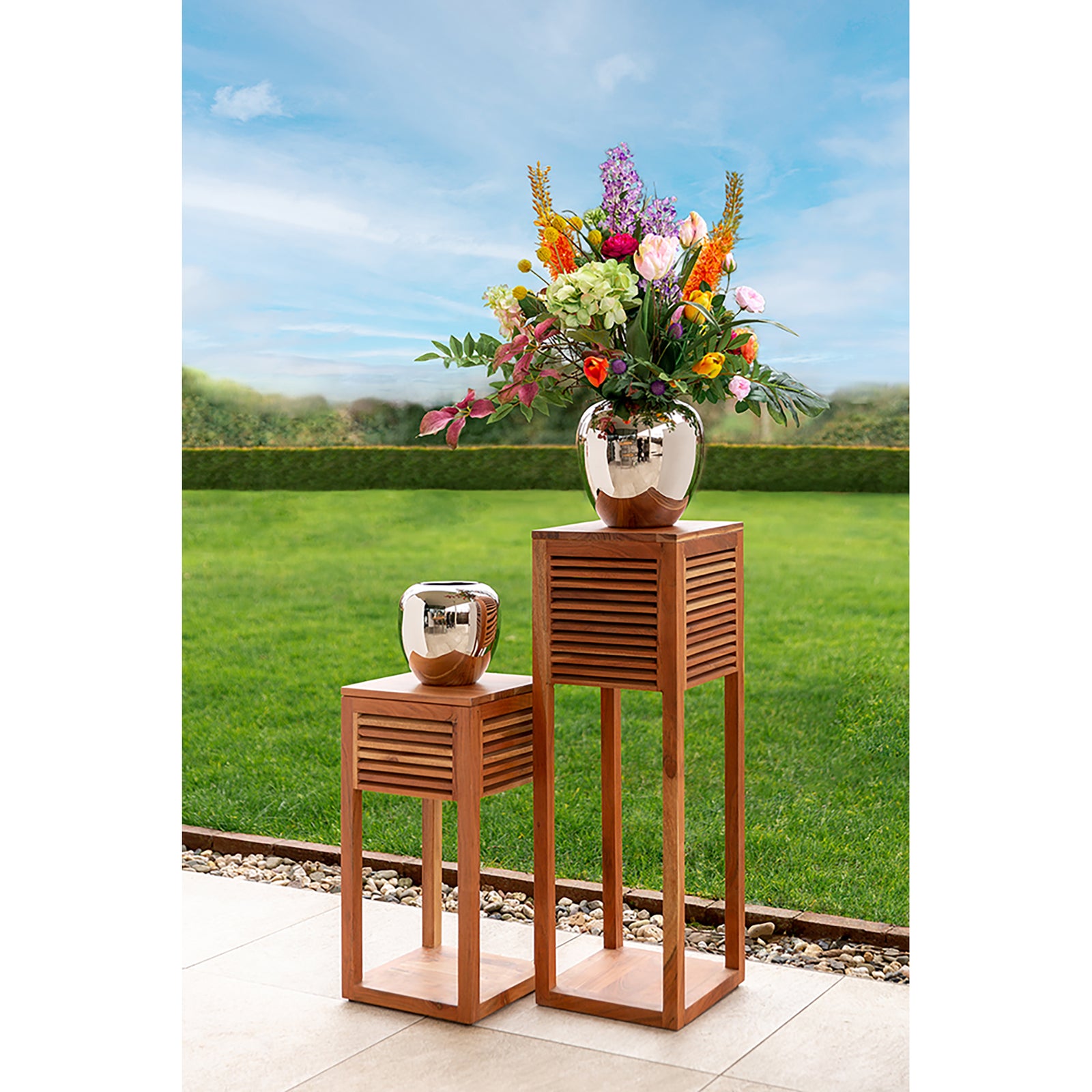 LOSONE Vase silberfarben