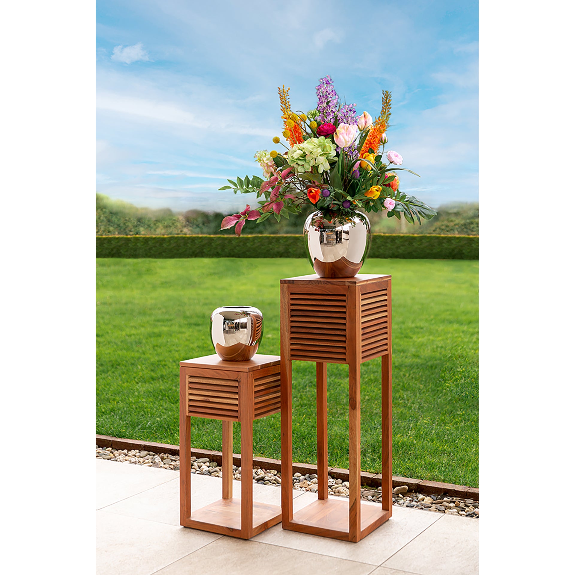 LOSONE Vase silberfarben