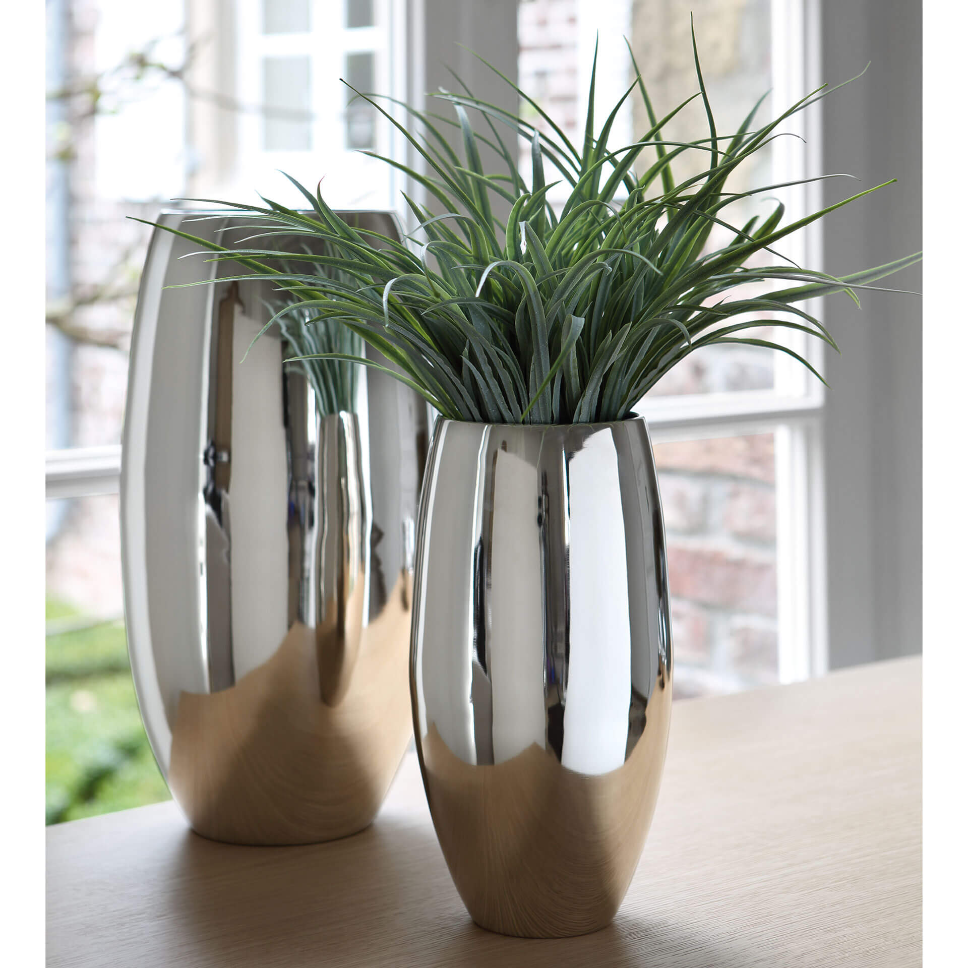 AFRICA Vase silberfarben