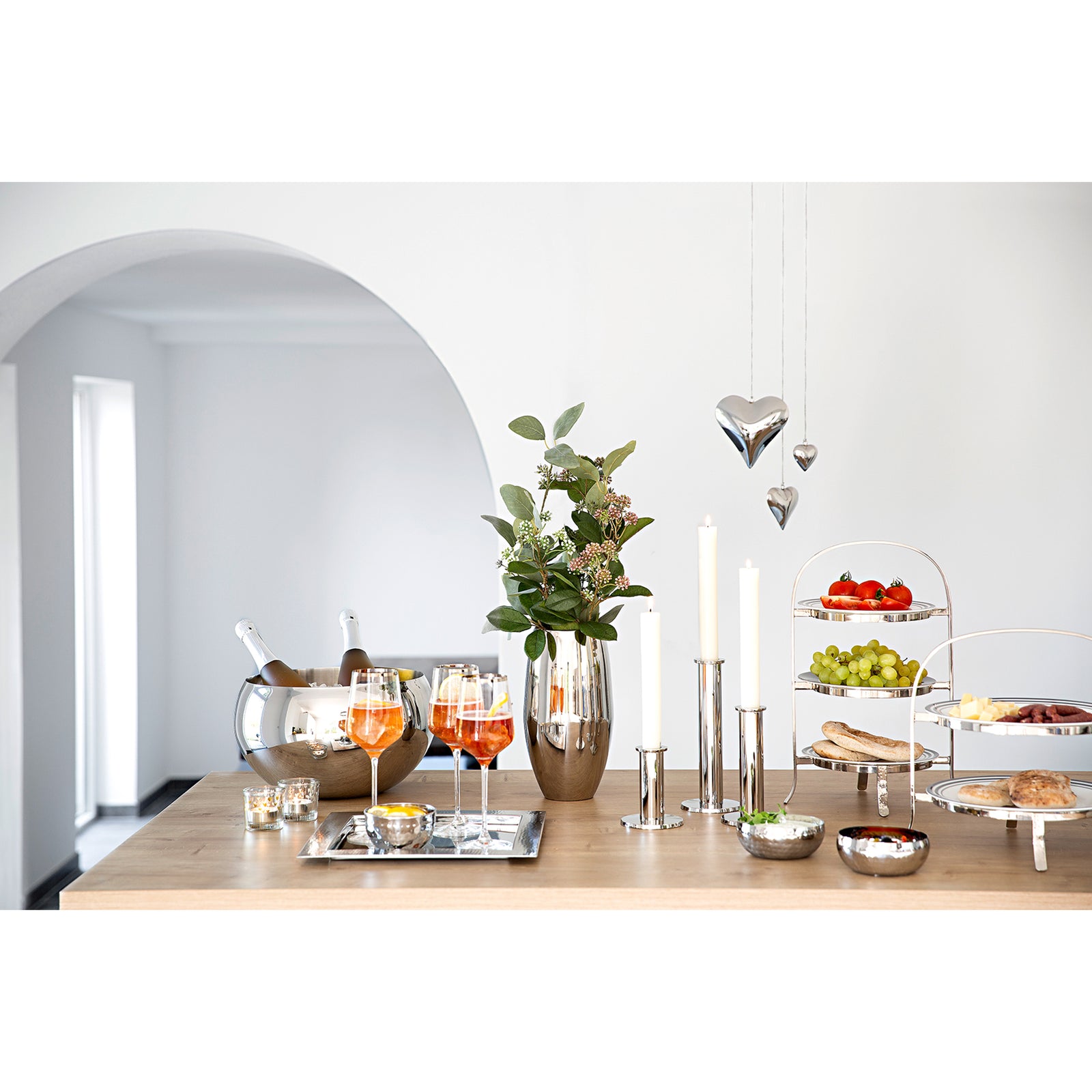 AFRICA Vase silberfarben