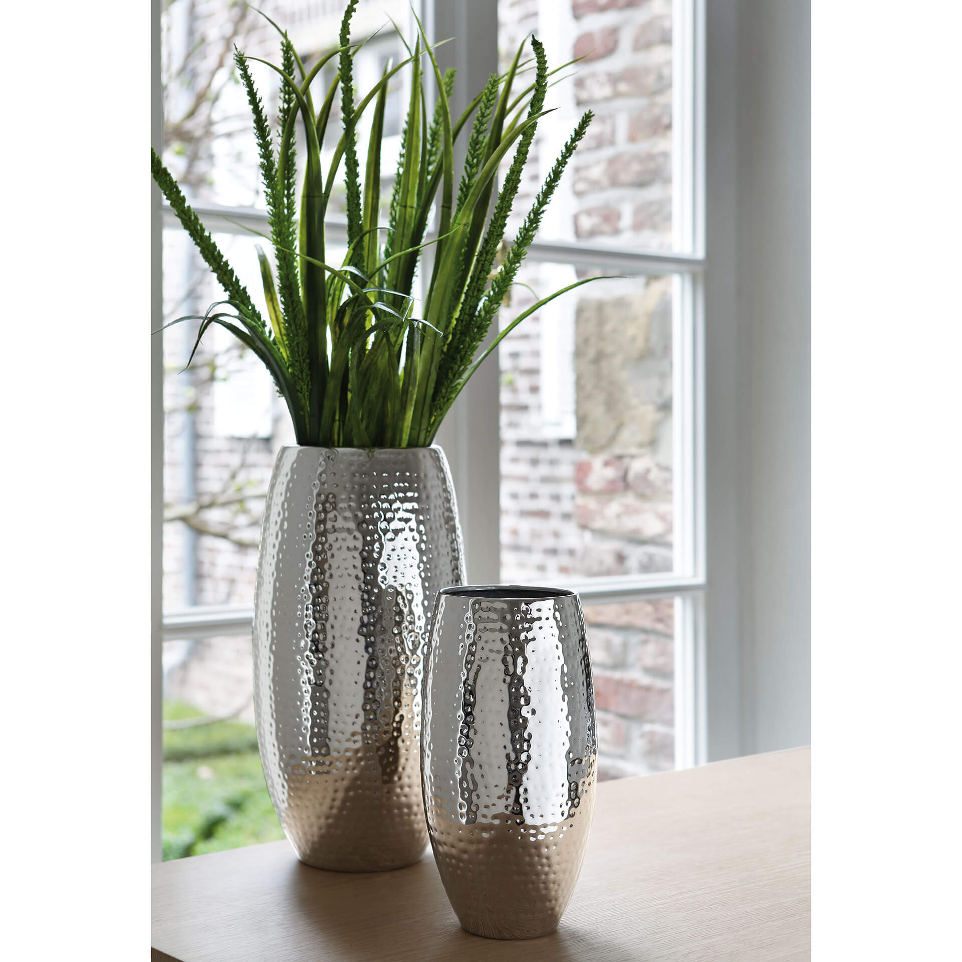 AFRICA Vase silberfarben